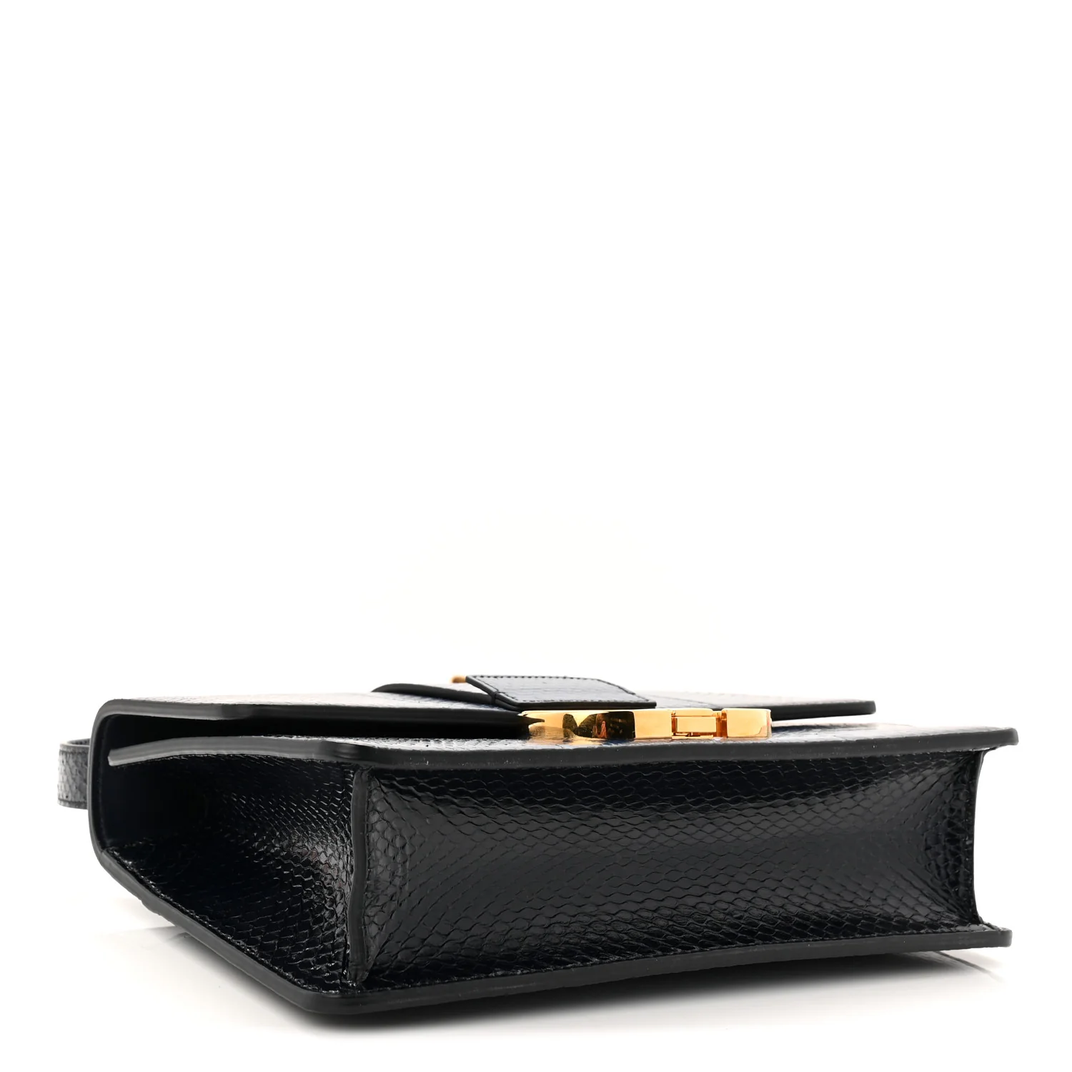 Snakeskin 30 Montaigne Flap Bag Blue - Image 4