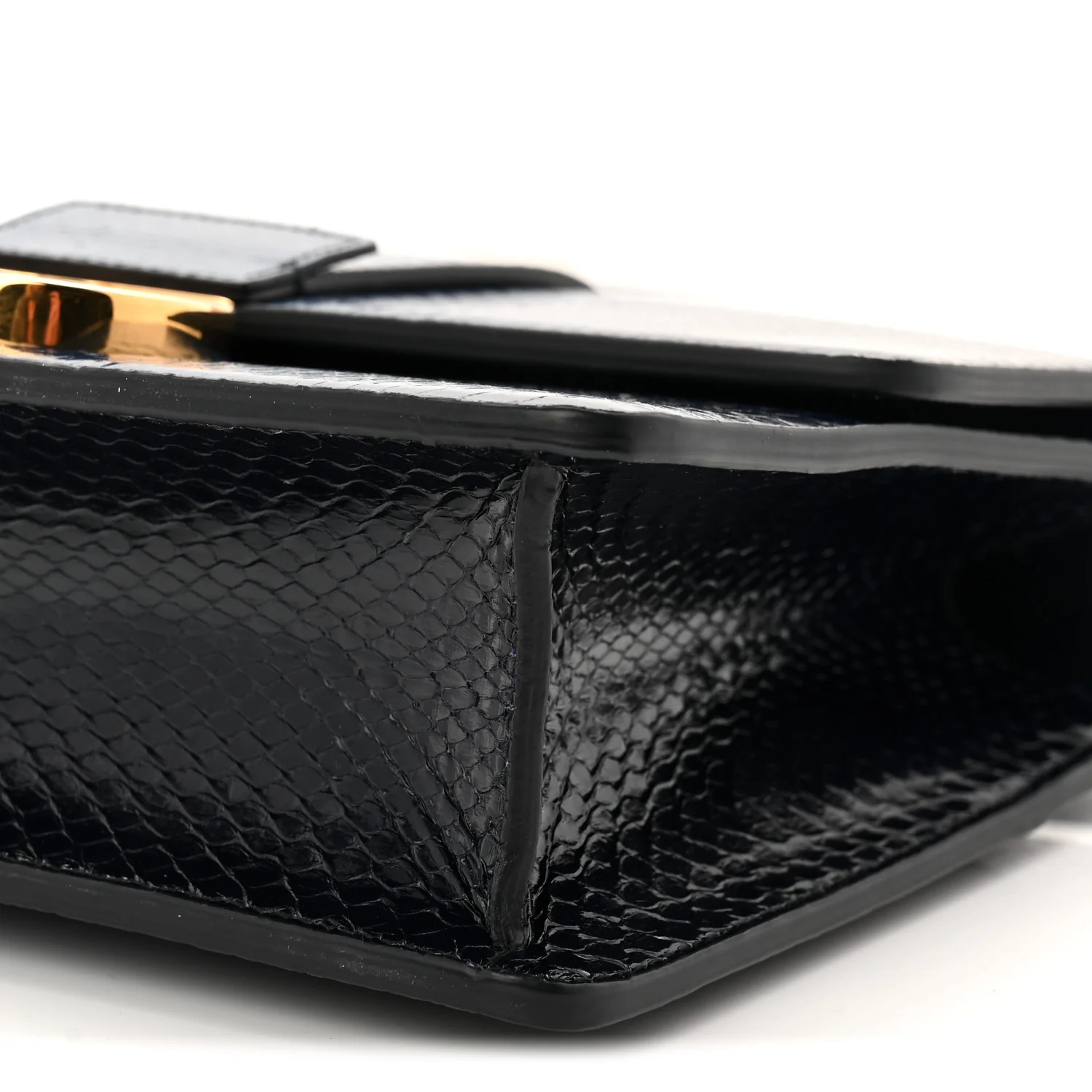 Snakeskin 30 Montaigne Flap Bag Blue - Image 9