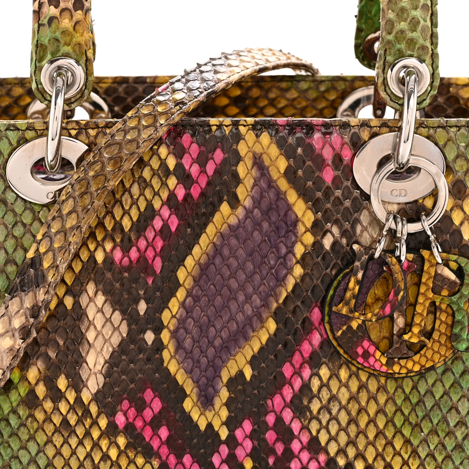 Snakeskin Medium Lady Dior Multicolor - Image 8