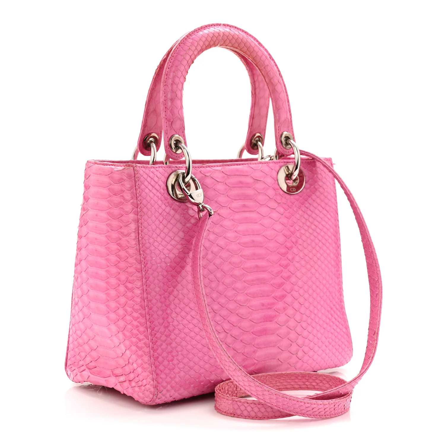 Snakeskin Medium Lady Dior Pink - Image 3