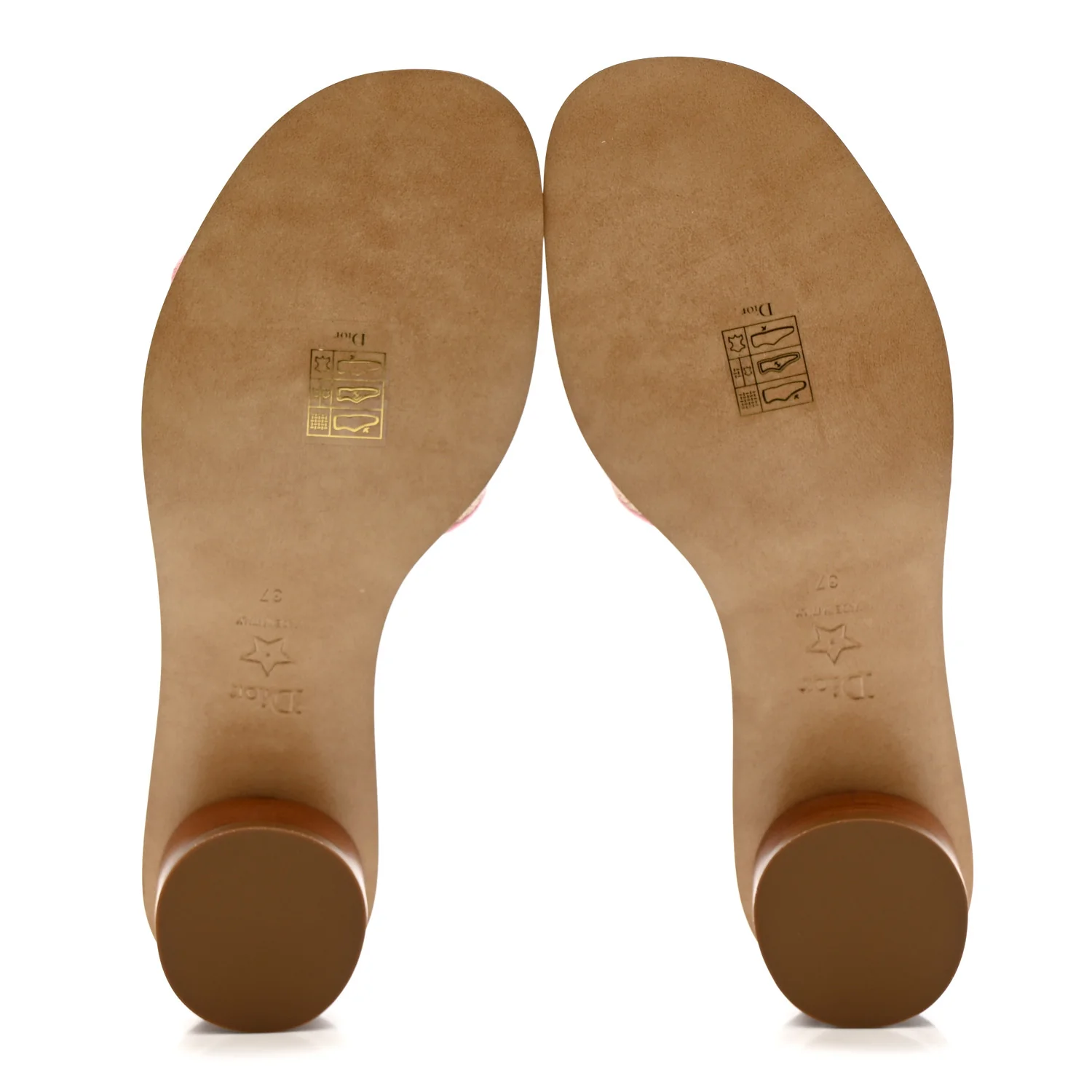 Straw Embroidered Dway 40mm Slide Sandals 37 Rose Begonia - Image 6
