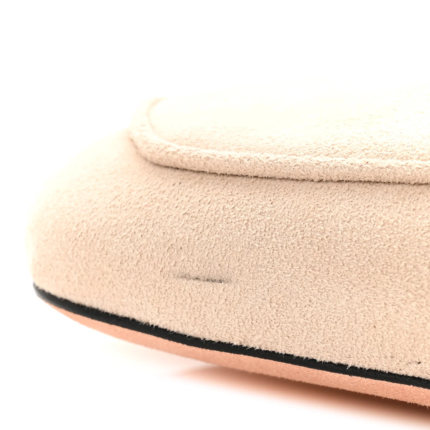 Suede Goatskin Baby Bow Mule 39 Rope Beige - Image 10