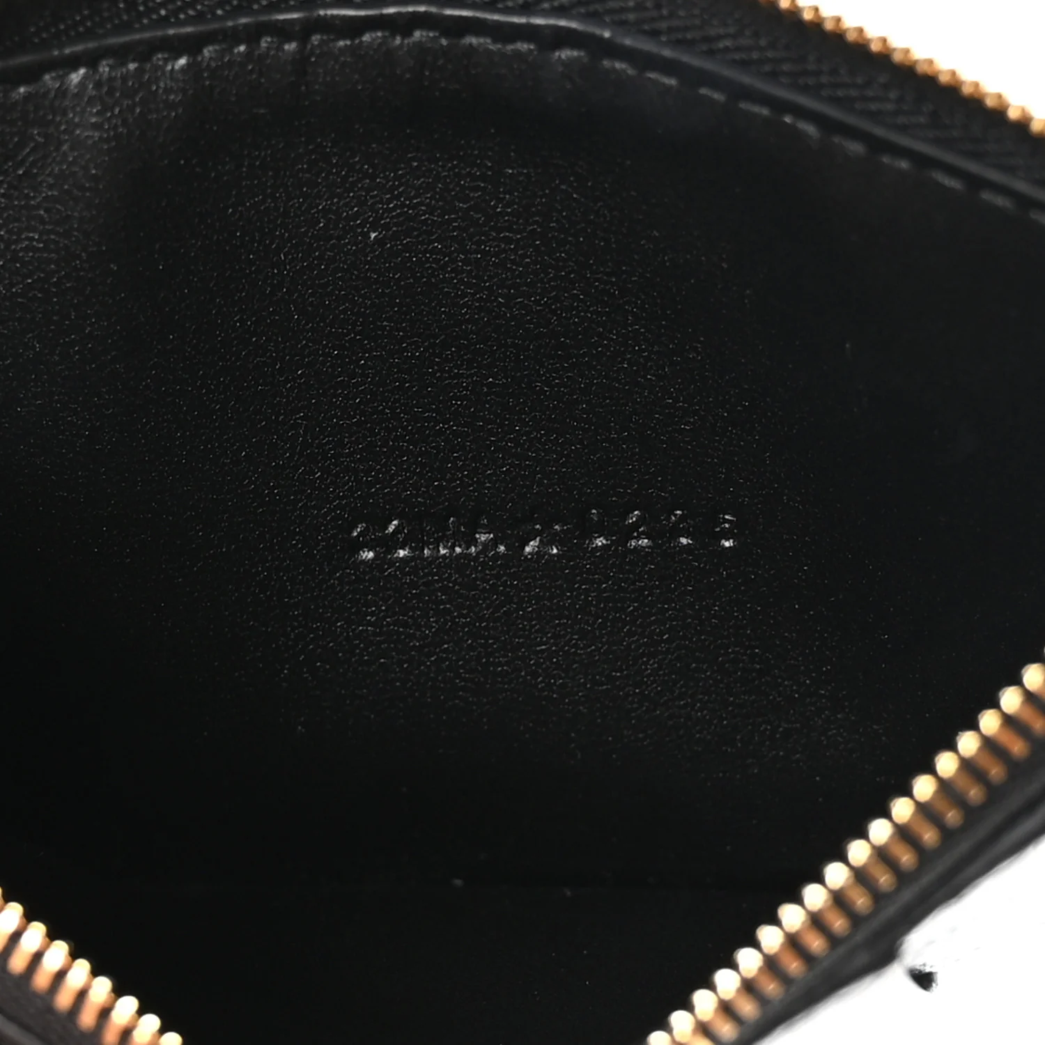Supple Calfskin Cannage Caro Cosmos Zipped Card Holder Black - Image 7