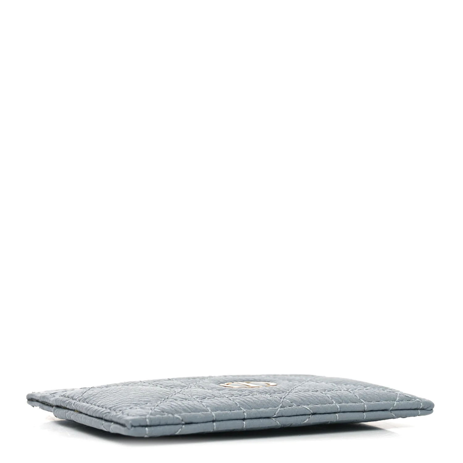 Supple Calfskin Cannage Caro Five-Slot Card Holder Cloud Blue - Image 4
