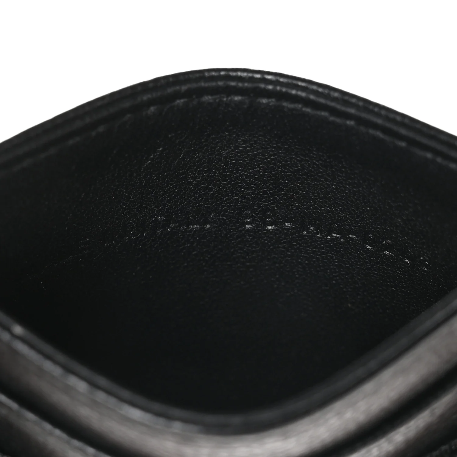 Supple Calfskin Cannage Caro Freesia Card Holder Black - Image 7