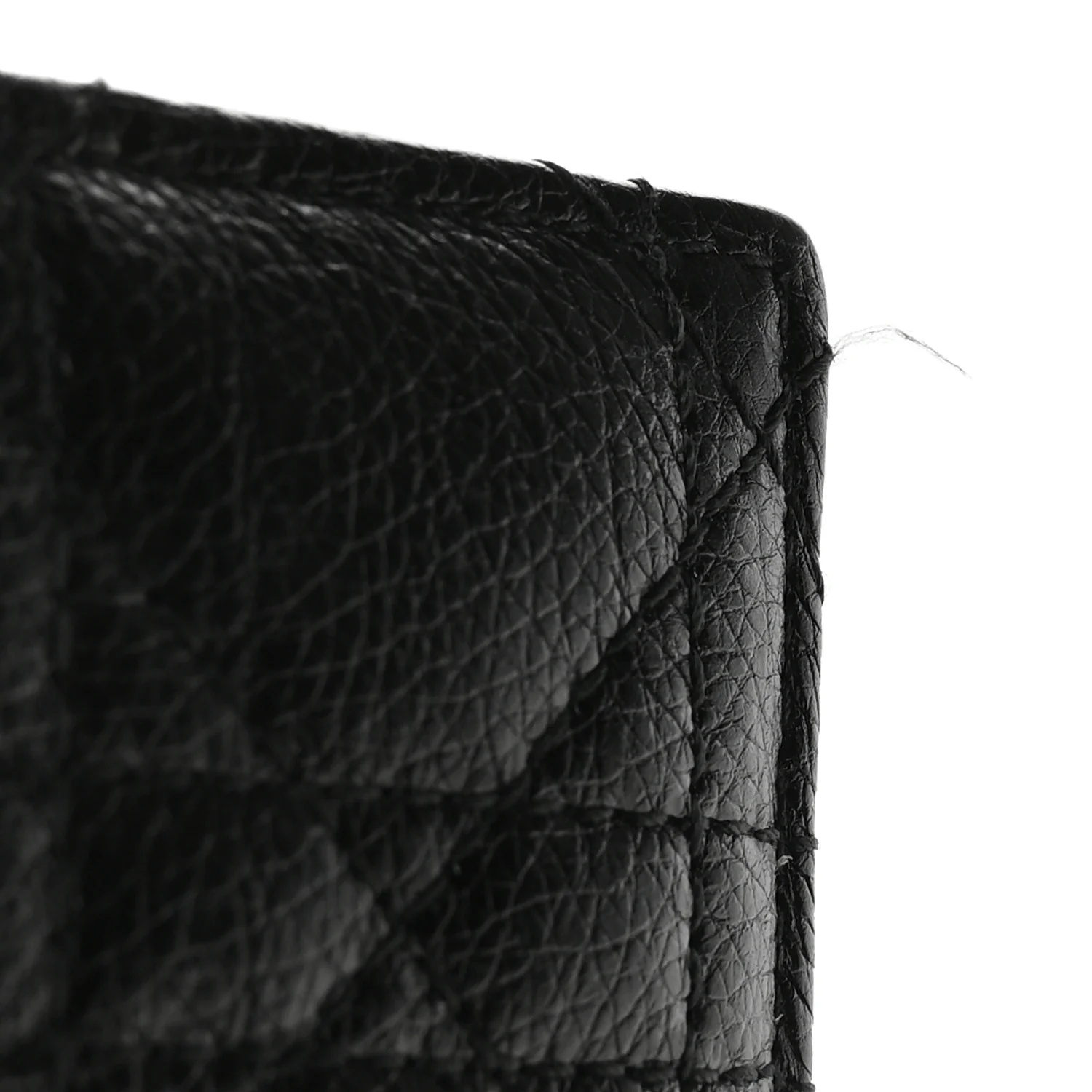 Supple Calfskin Cannage Caro Freesia Card Holder Black - Image 9