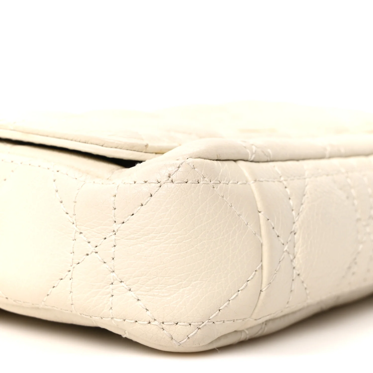 Supple Calfskin Cannage Caro Pouch with Chain Latte - Image 9