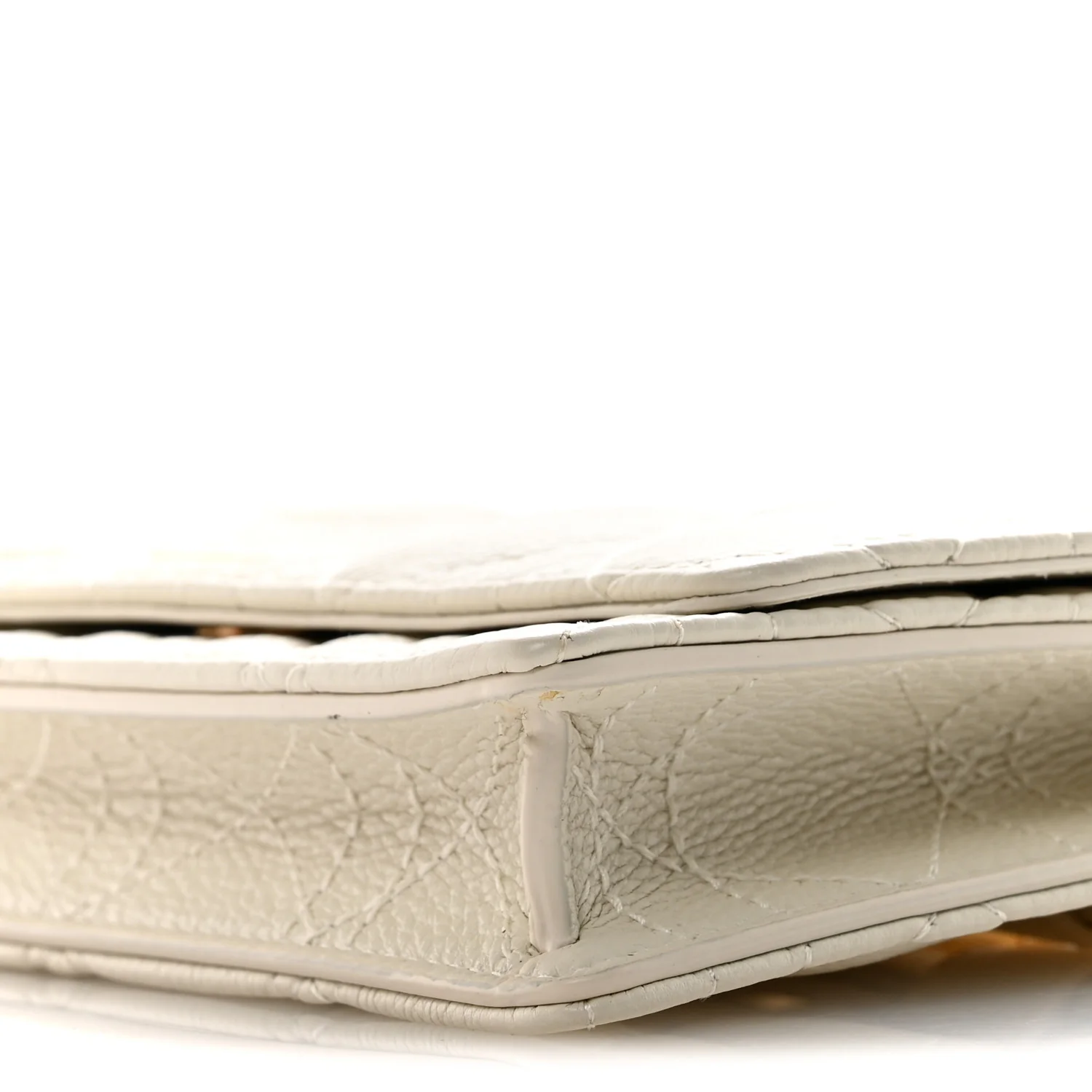 Supple Calfskin Caro Pouch with Chain Latte - Image 10