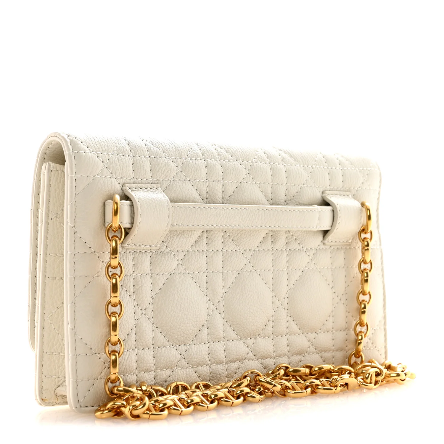 Supple Calfskin Caro Pouch with Chain Latte - Image 3