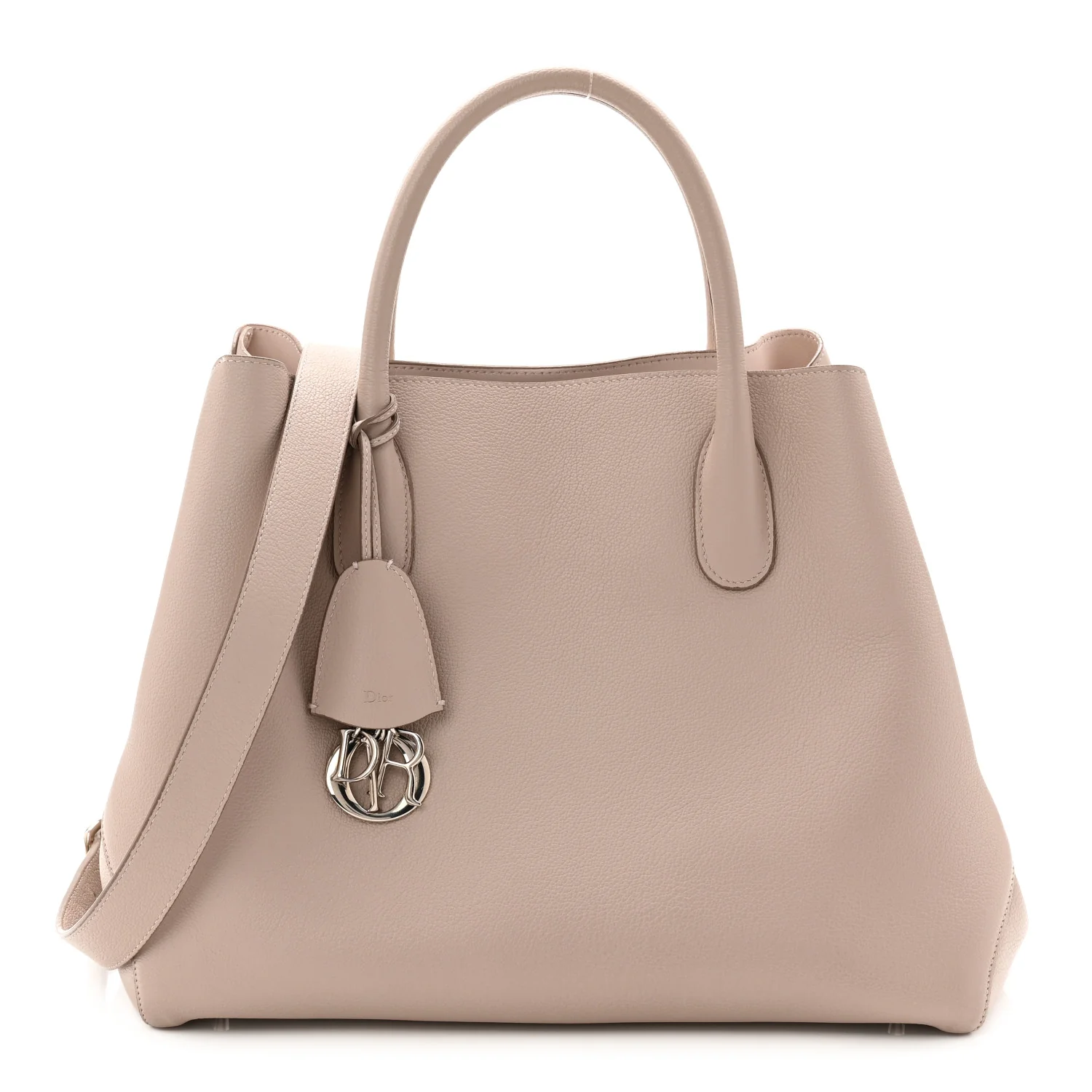 Supple Grained Calfskin Large Open Bar Tote Rose Poudre