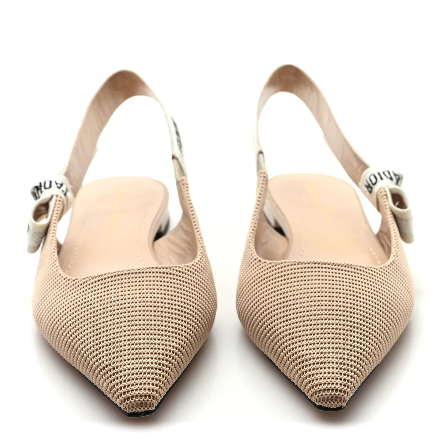 Technical Canvas Ribbon J'Adior Slingback Ballet Flats 36 Powder Nude - Image 3