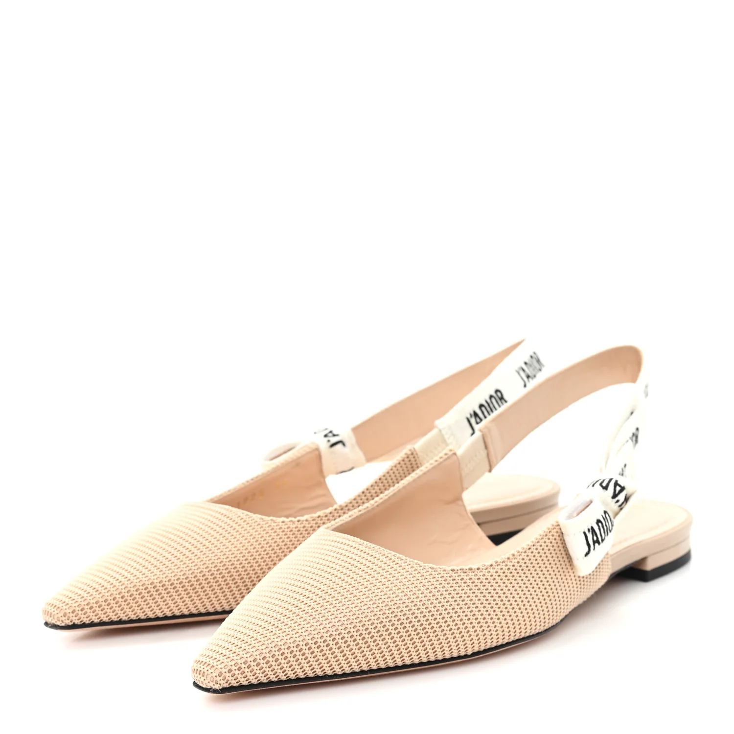 Technical Canvas Ribbon J'Adior Slingback Ballet Flats 36 Powder Nude - Image 4