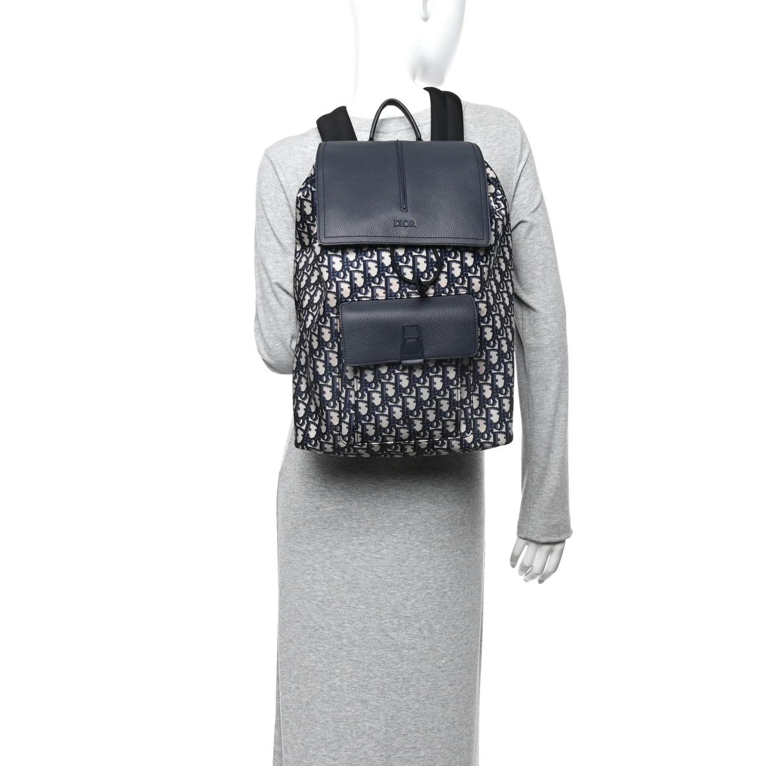 Technical Fabric Oblique Motion Backpack Blue - Image 2
