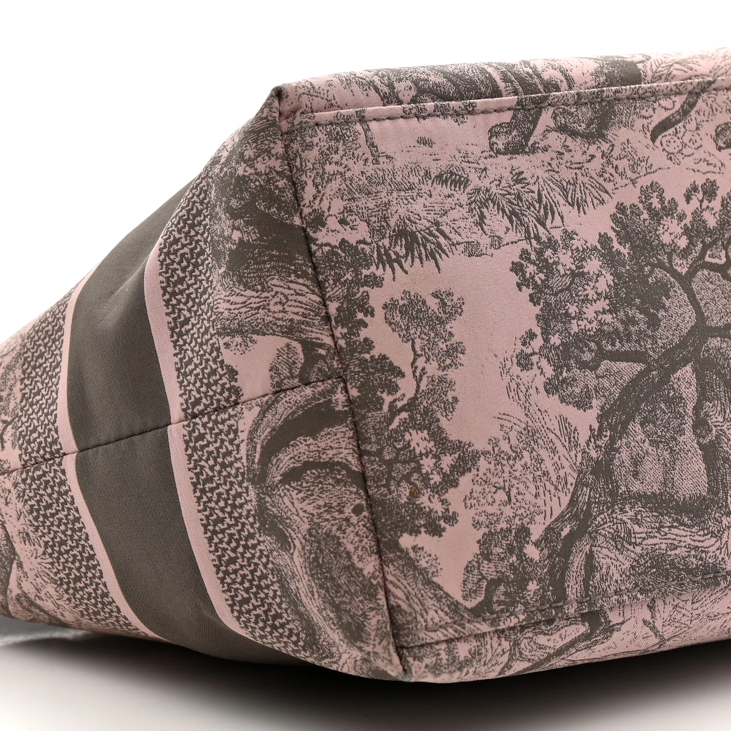 Technical Fabric Toile De Jouy DiorTravel Nomad Pouch Pink Grey - Image 9
