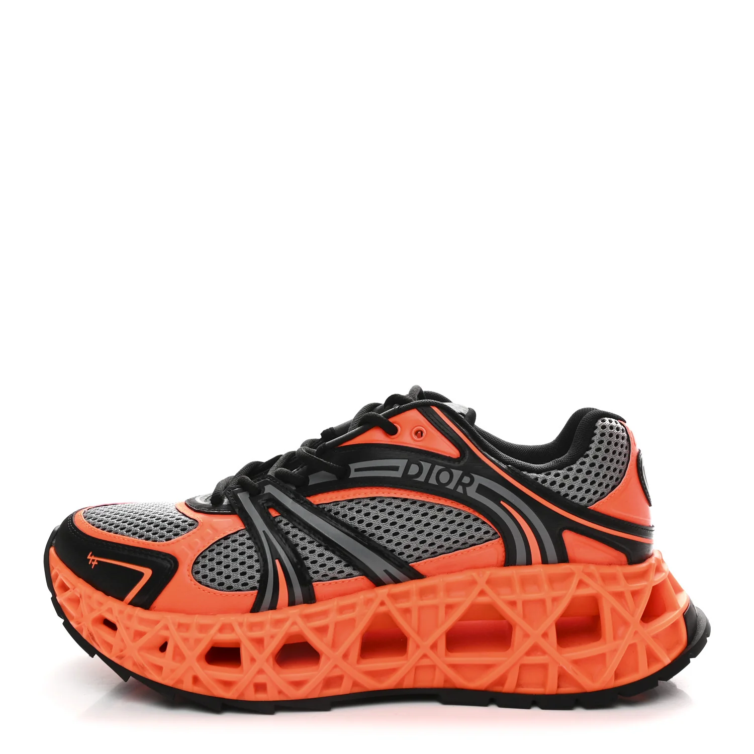 Technical Mesh Calfskin Mens B35 NXXT Sneakers 45 Black Orange