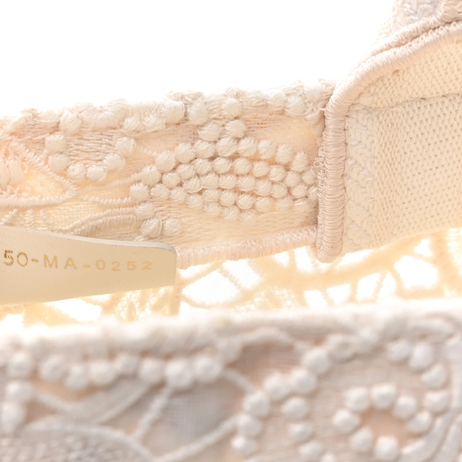 Transparent Embroidered Mesh Macrame Small Book Tote White - Image 7