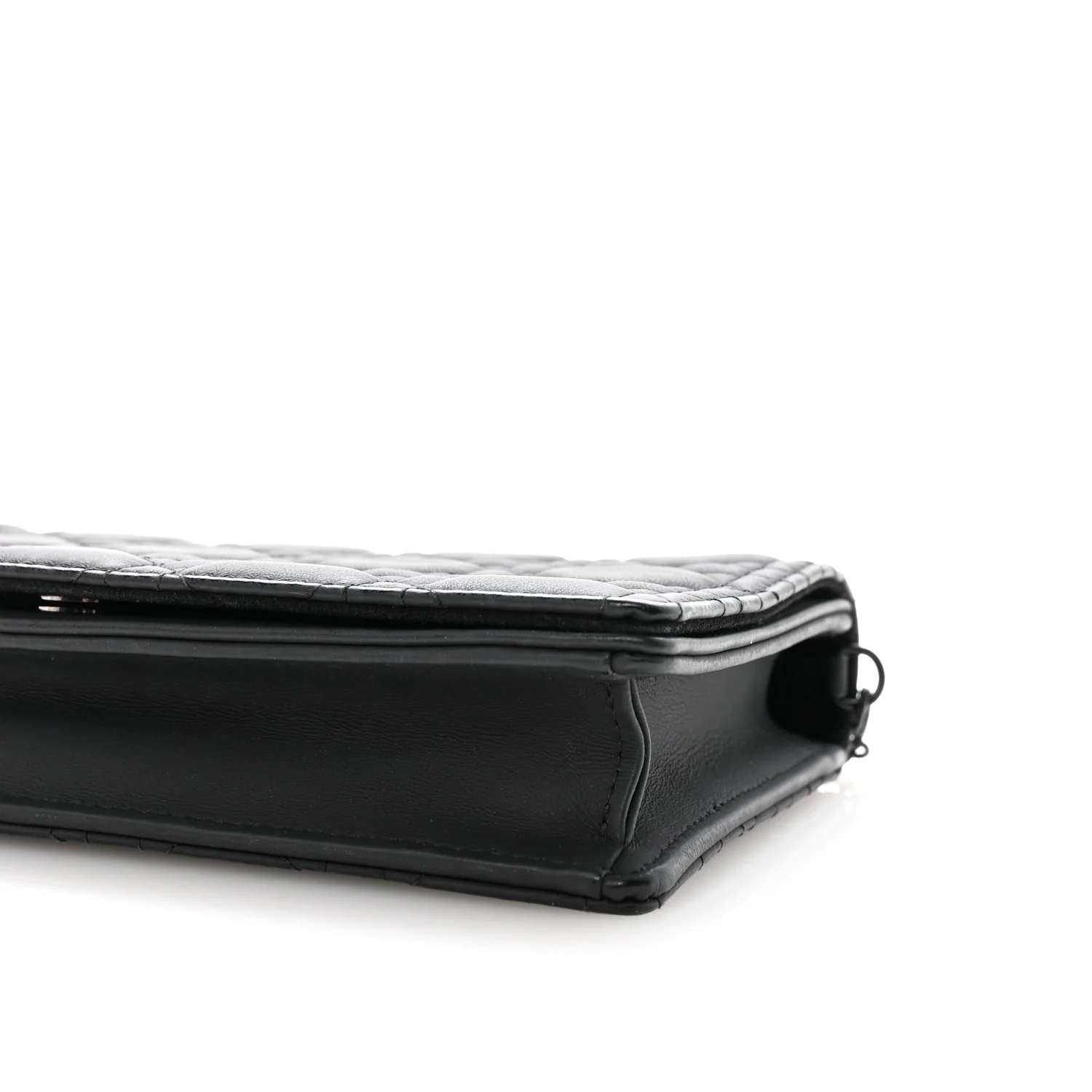 Ultra Matte Calfskin Cannage Lady Dior Pouch Black - Image 10