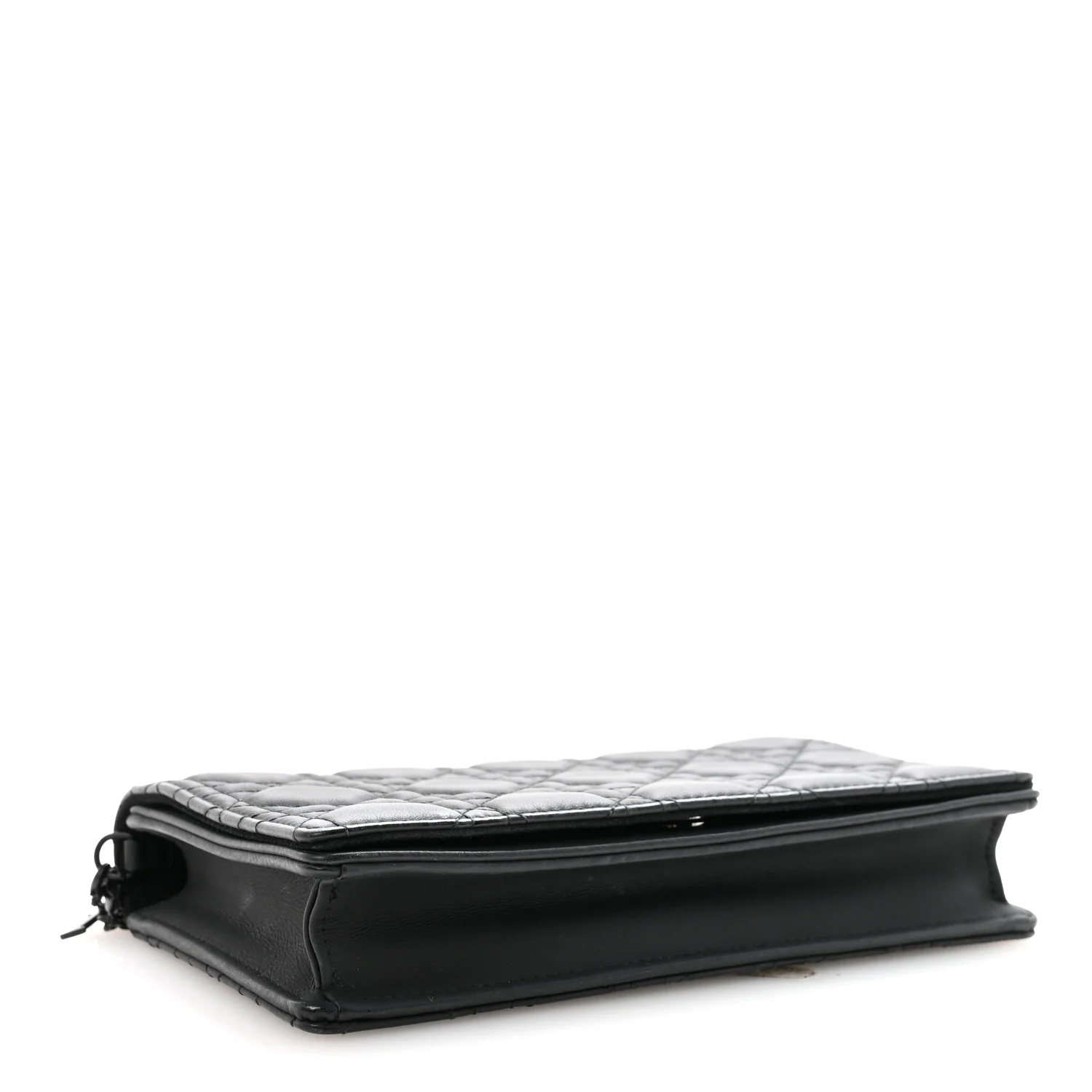 Ultra Matte Calfskin Cannage Lady Dior Pouch Black - Image 5