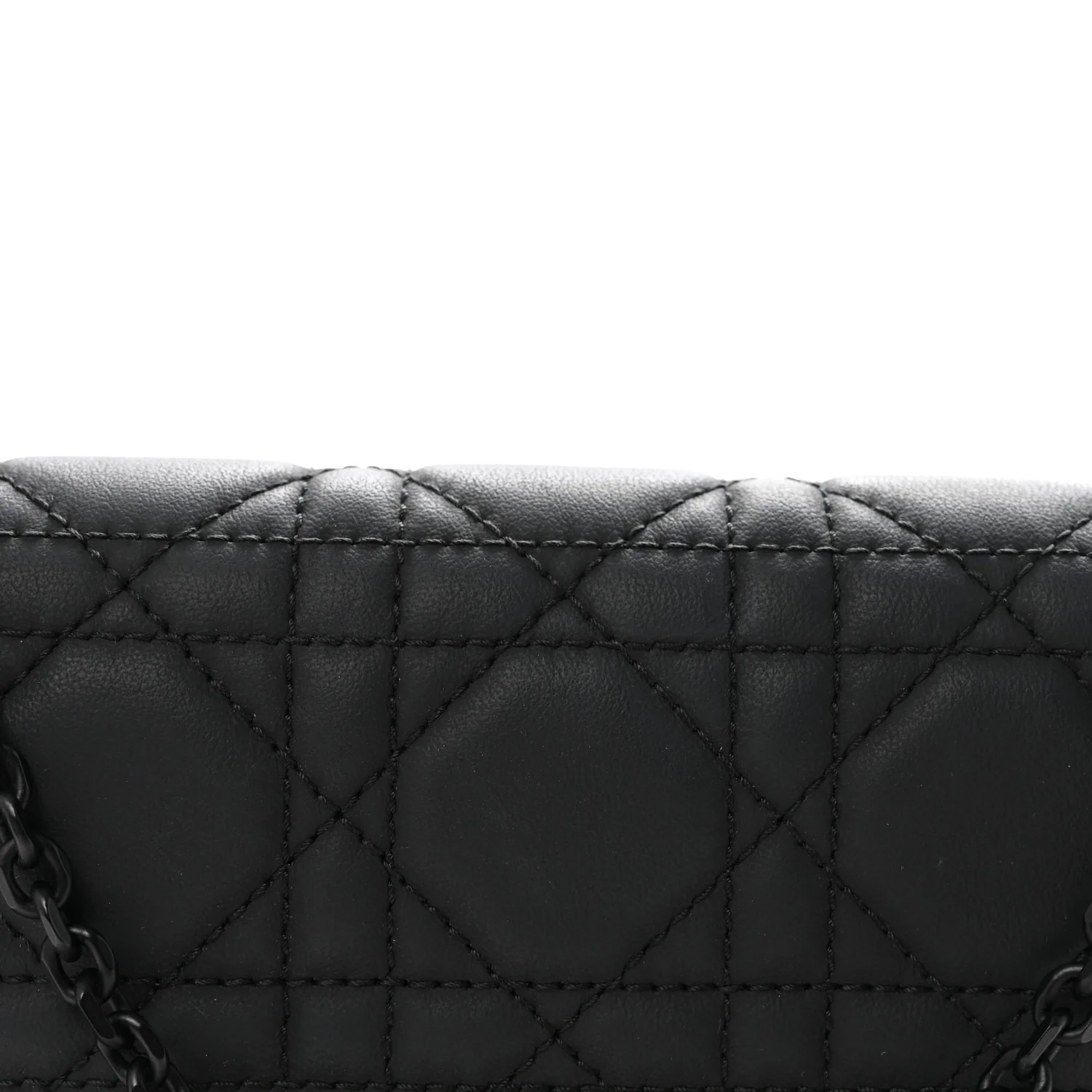Ultra Matte Calfskin Cannage Lady Dior Pouch Black - Image 8