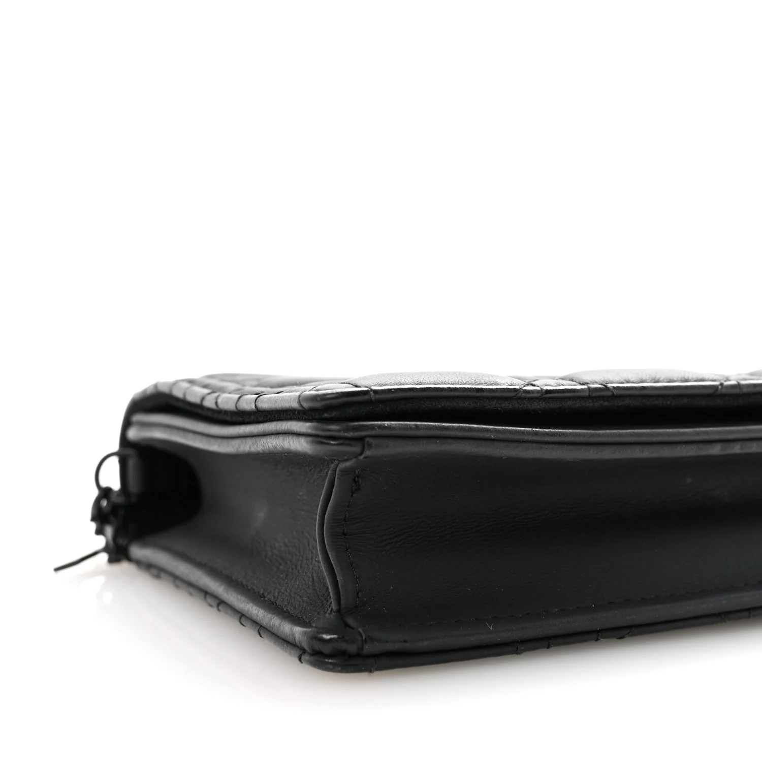 Ultra Matte Calfskin Cannage Lady Dior Pouch Black - Image 9