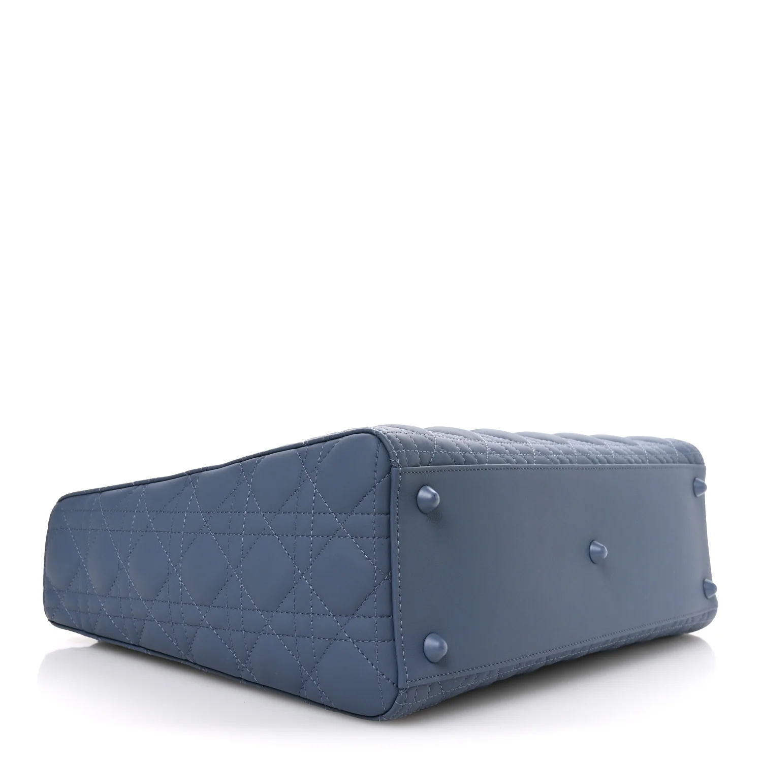 Ultra Matte Calfskin Cannage Large Lady Dior Denim Blue - Image 4