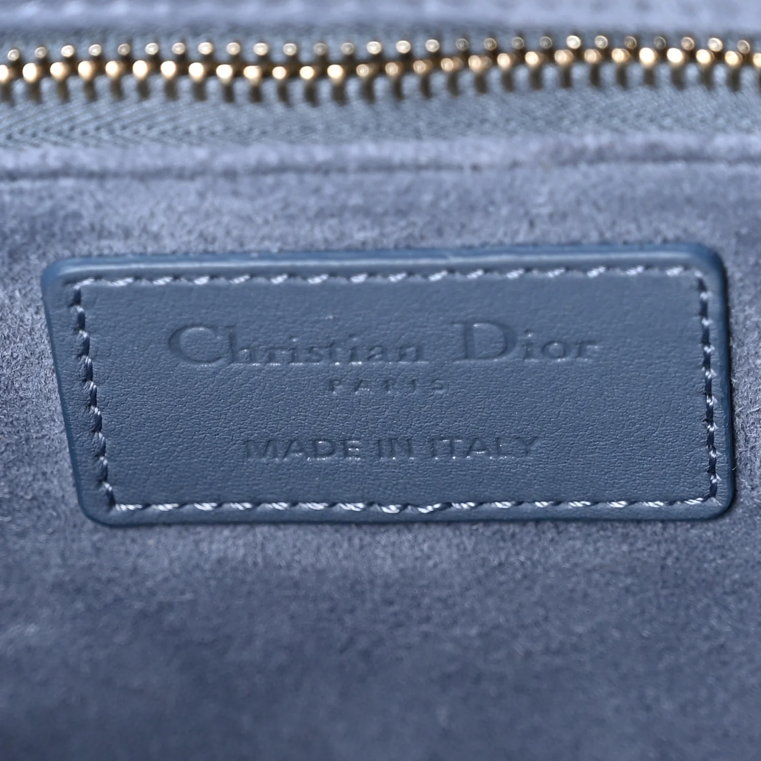 Ultra Matte Calfskin Cannage Large Lady Dior Denim Blue - Image 6