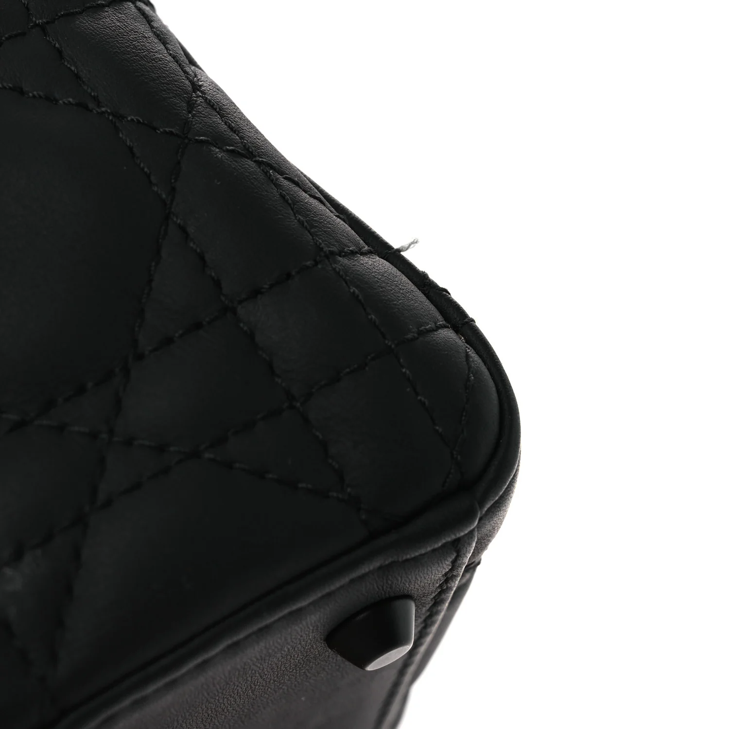 Ultra Matte Calfskin Cannage Mini Lady Dior Black - Image 11