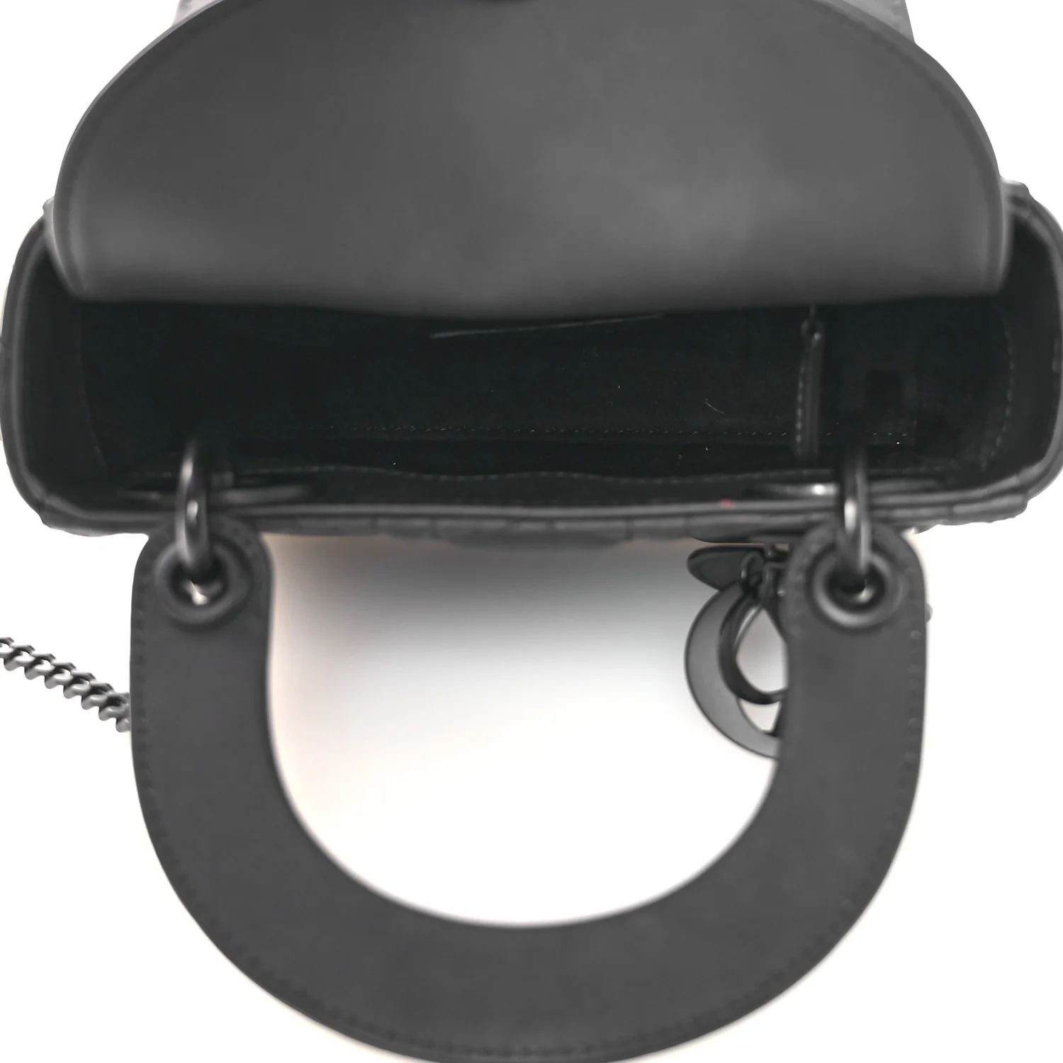 Ultra Matte Calfskin Cannage Mini Lady Dior Black - Image 5