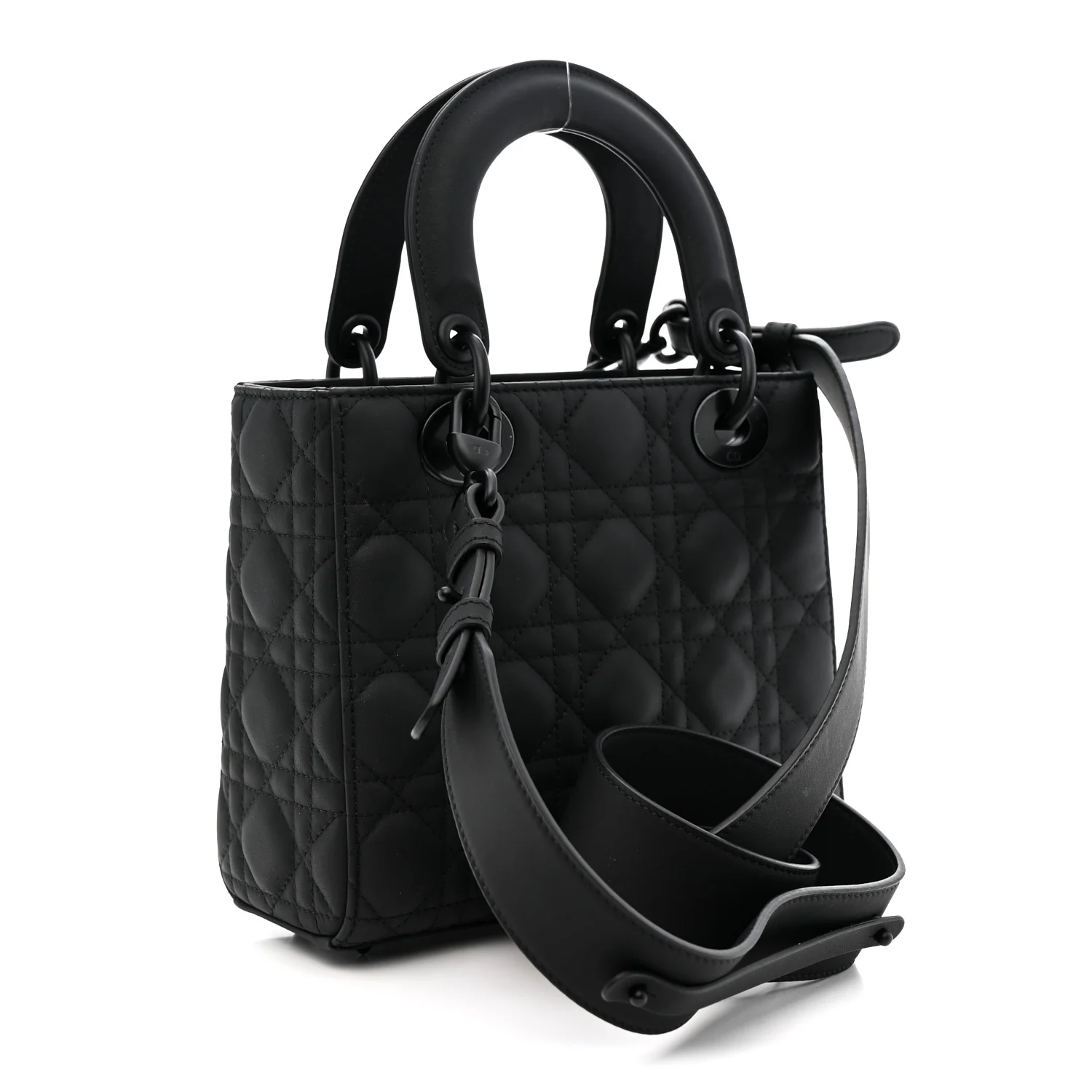 Ultra Matte Calfskin Cannage Small My ABCDior Lady Dior Black - Image 3