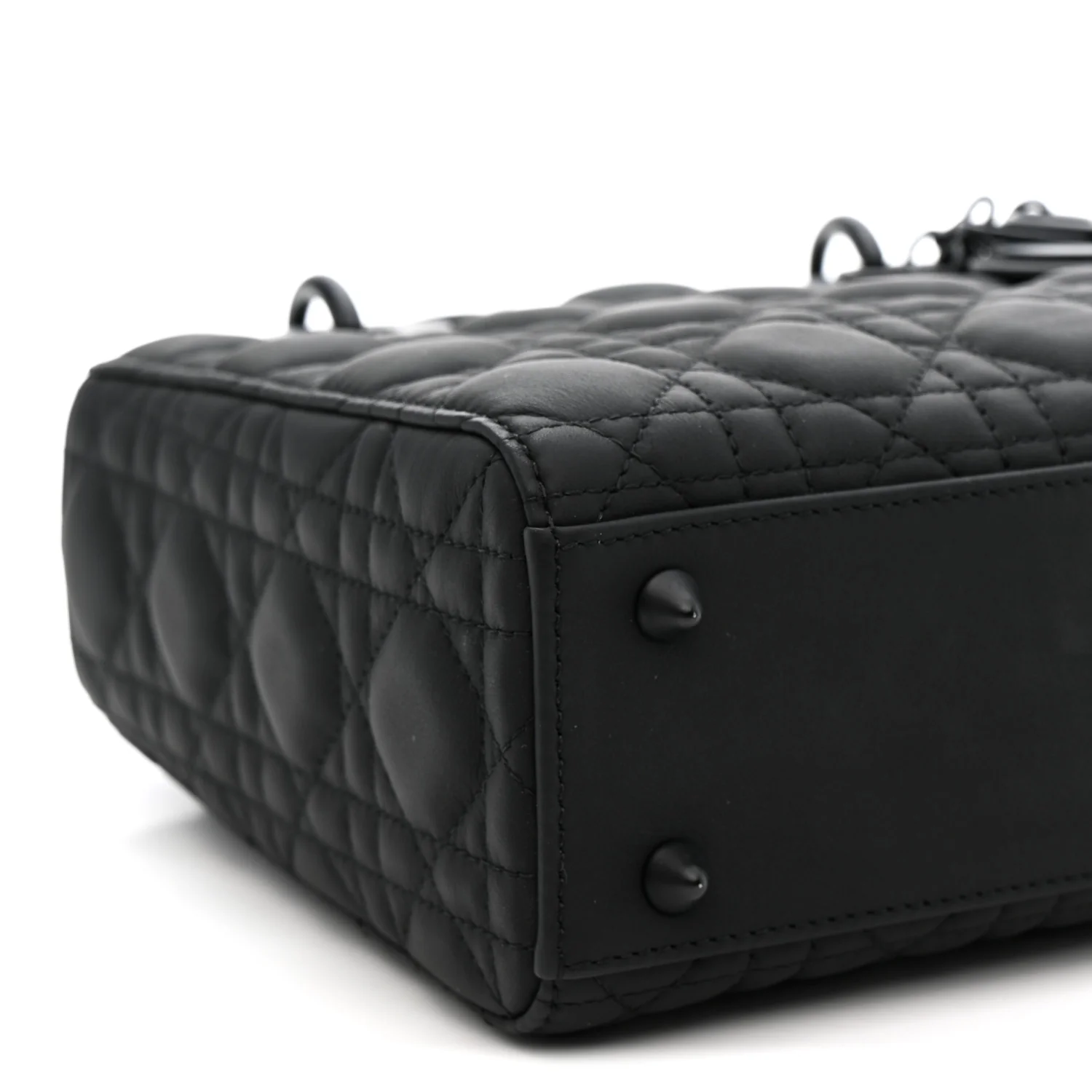 Ultra Matte Calfskin Cannage Small My ABCDior Lady Dior Black - Image 8