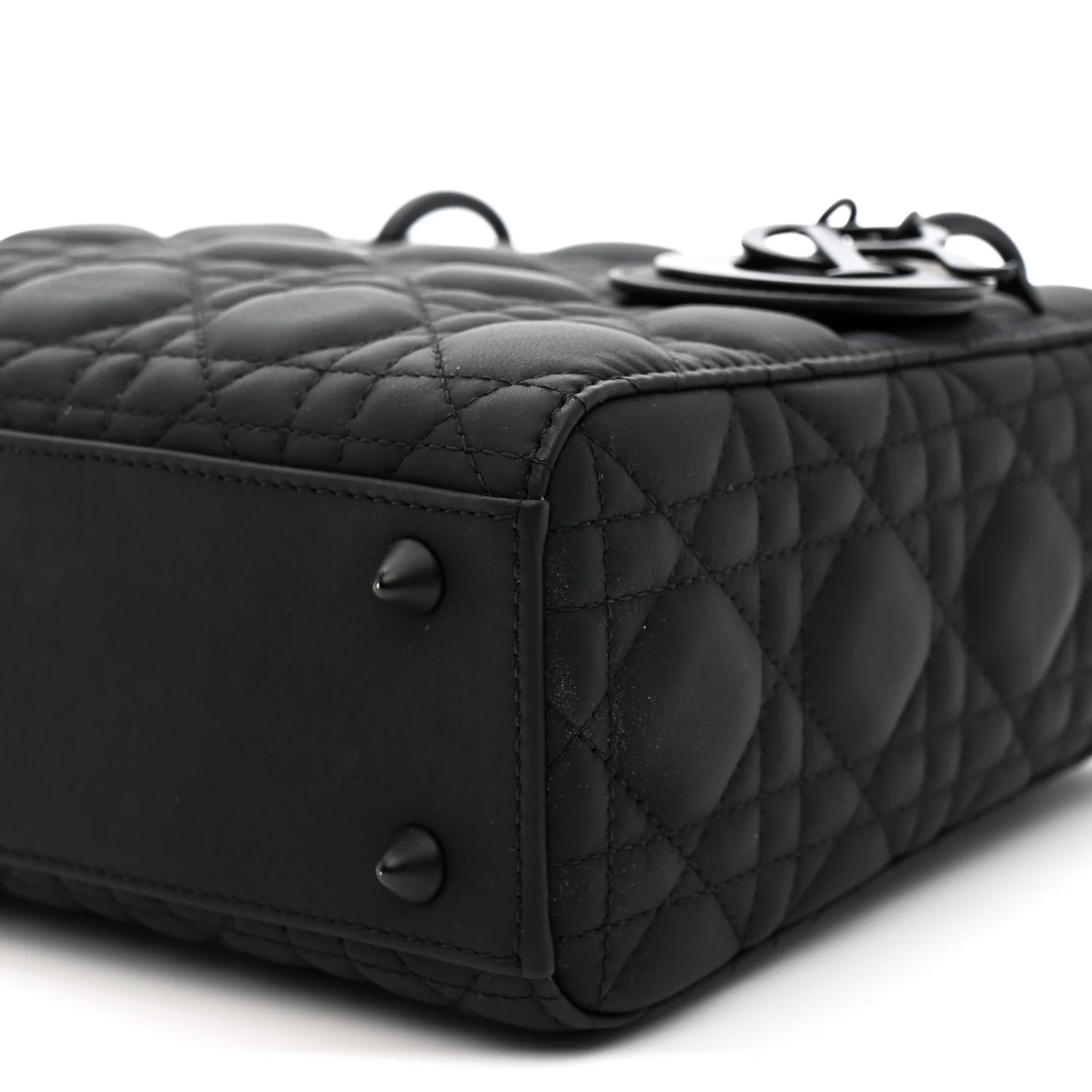 Ultra Matte Calfskin Cannage Small My ABCDior Lady Dior Black - Image 9