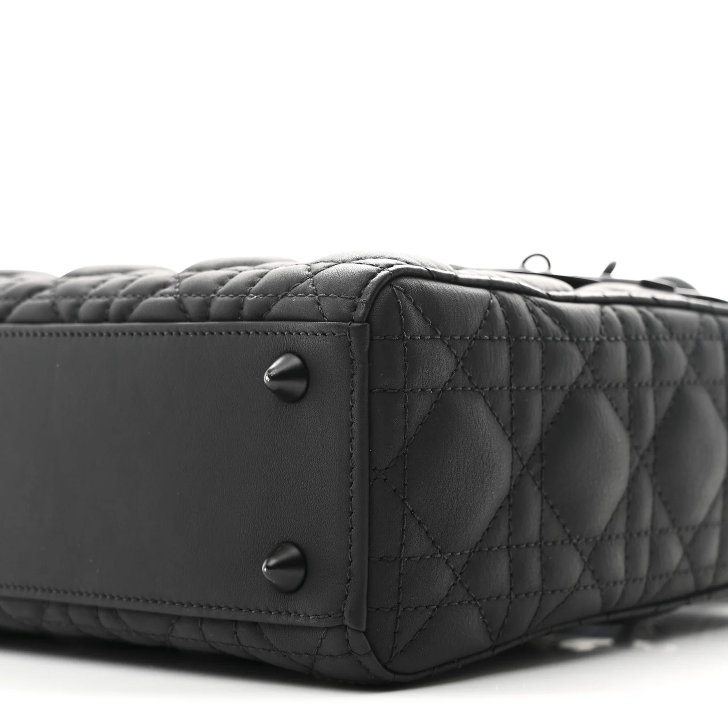 Ultra Matte Calfskin Cannage Small My ABCDior Lady Dior Black - Image 10