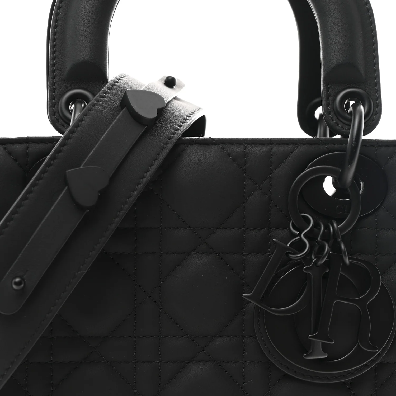 Ultra Matte Calfskin Cannage Small My ABCDior Lady Dior Black - Image 8
