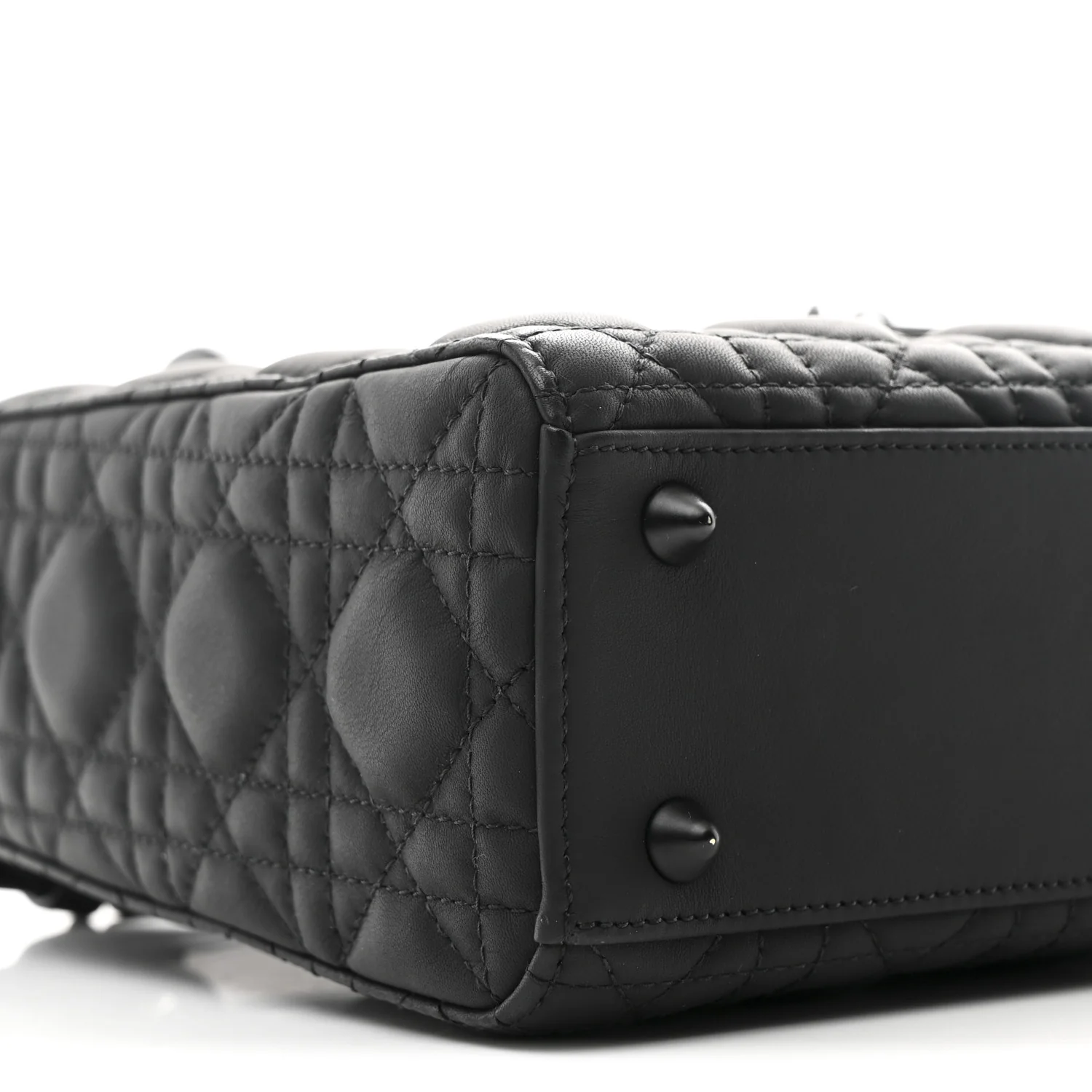 Ultra Matte Calfskin Cannage Small My ABCDior Lady Dior Black - Image 9