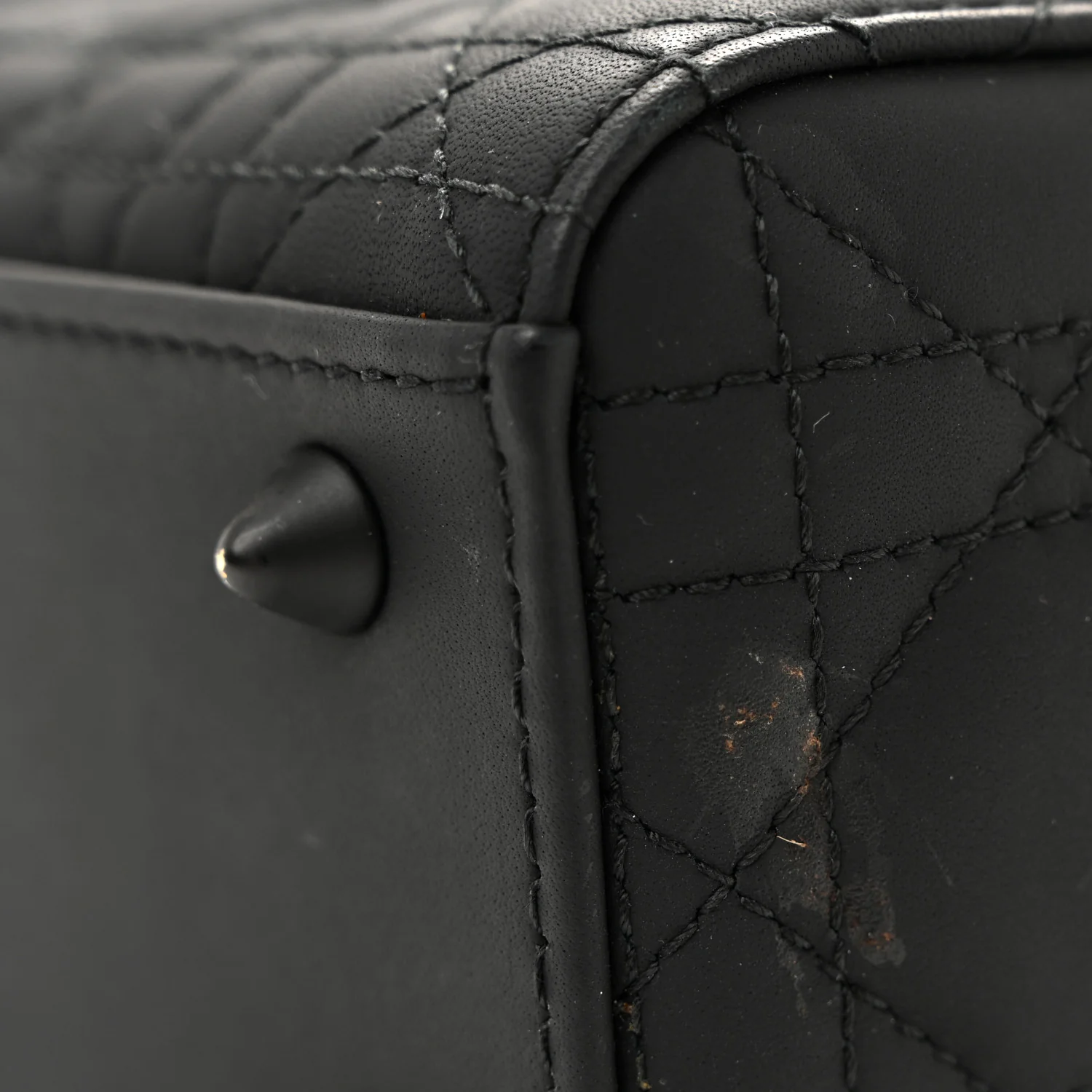 Ultra Matte Calfskin Cannage Small My ABCDior Lady Dior Black - Image 10