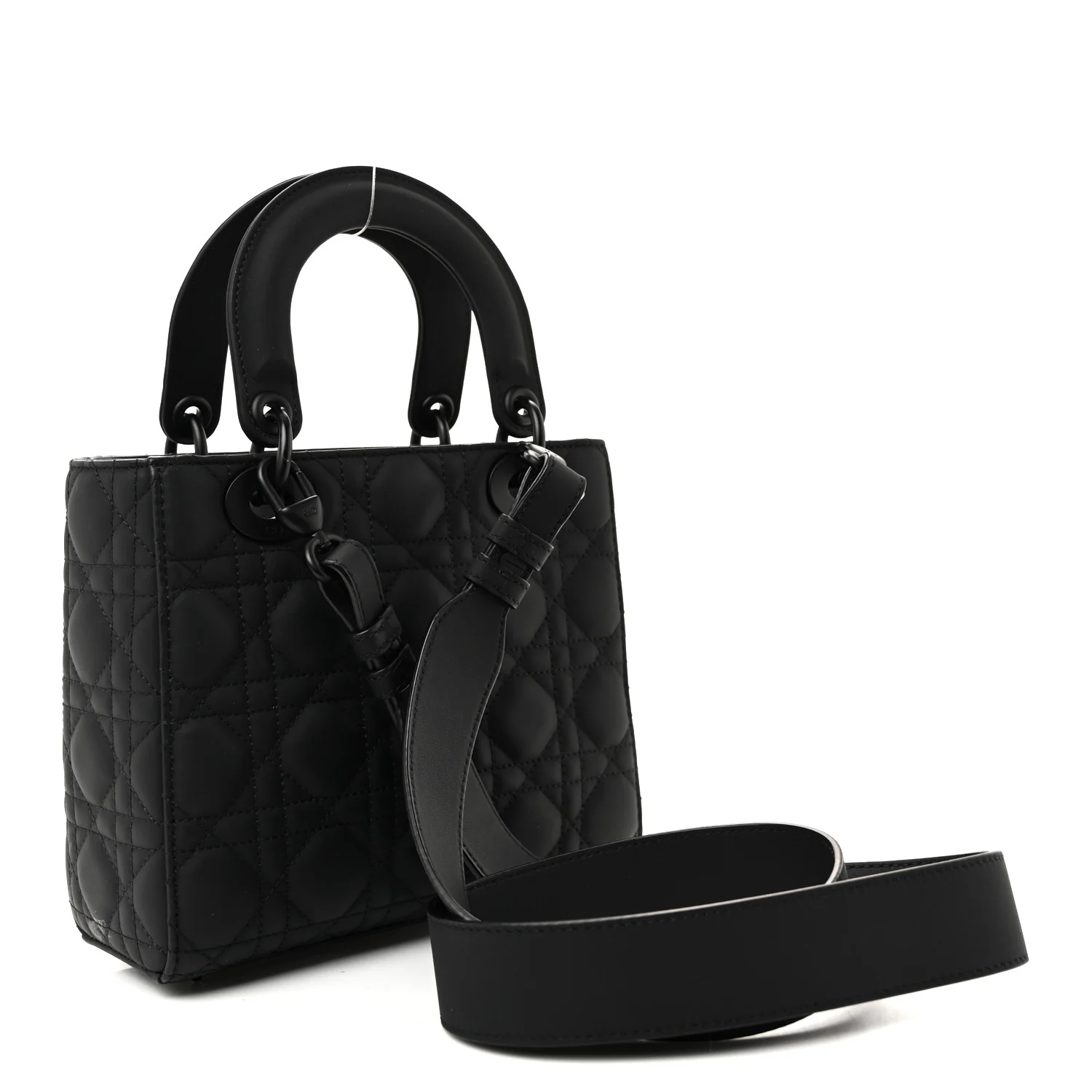 Ultra Matte Calfskin Cannage Small My ABCDior Lady Dior Black - Image 3