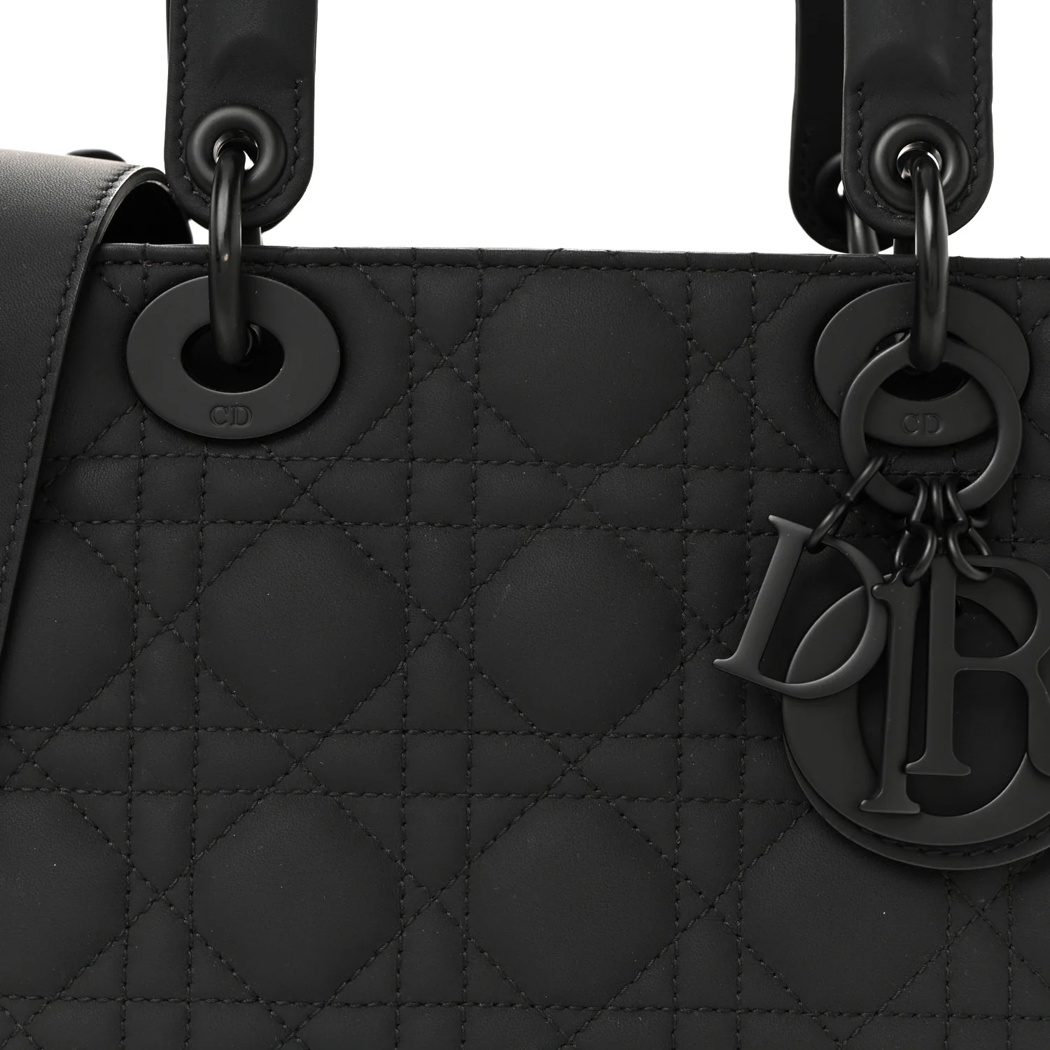 Ultra Matte Calfskin Cannage Small My ABCDior Lady Dior Black - Image 7