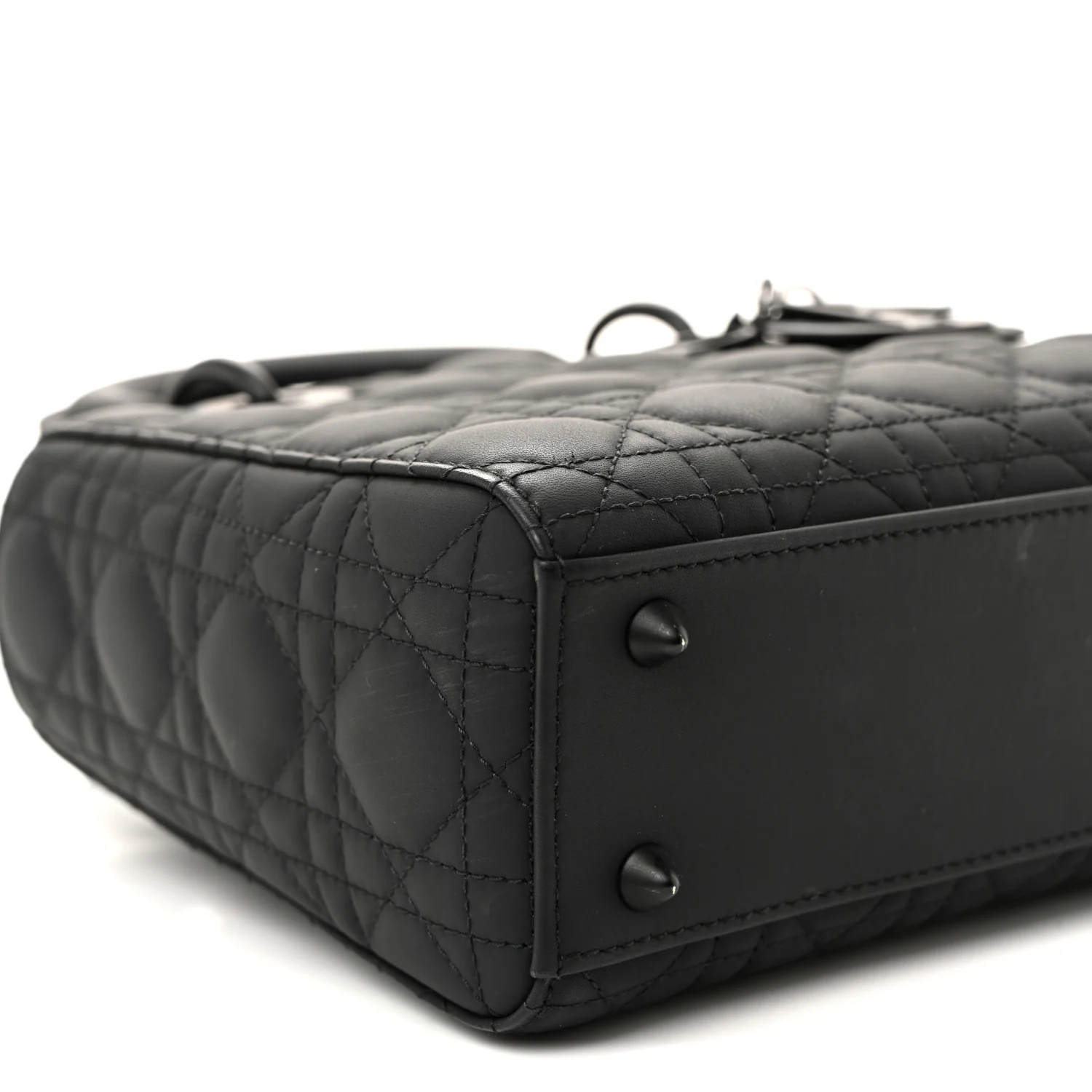 Ultra Matte Calfskin Cannage Small My ABCDior Lady Dior Black - Image 8