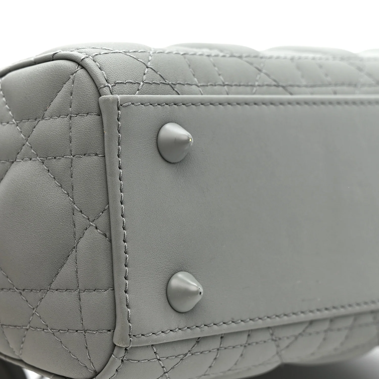 Ultra Matte Calfskin Cannage Small My ABCDior Lady Dior Gray - Image 14