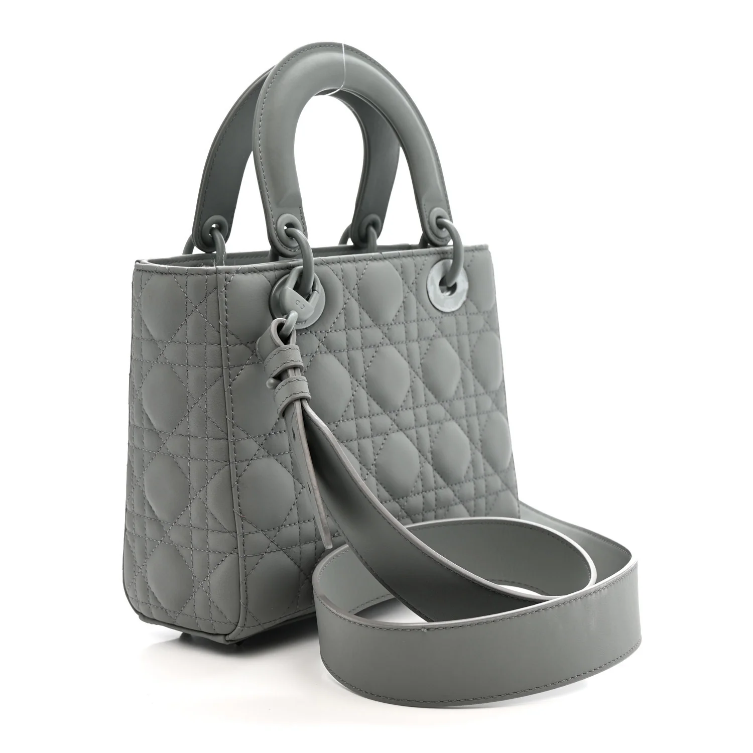 Ultra Matte Calfskin Cannage Small My ABCDior Lady Dior Gray - Image 3