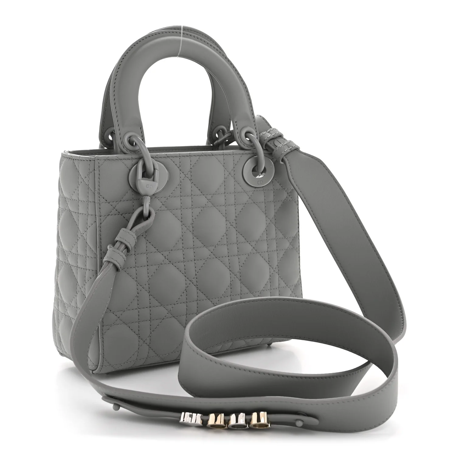 Ultra Matte Calfskin Cannage Small My ABCDior Lady Dior Grey - Image 3