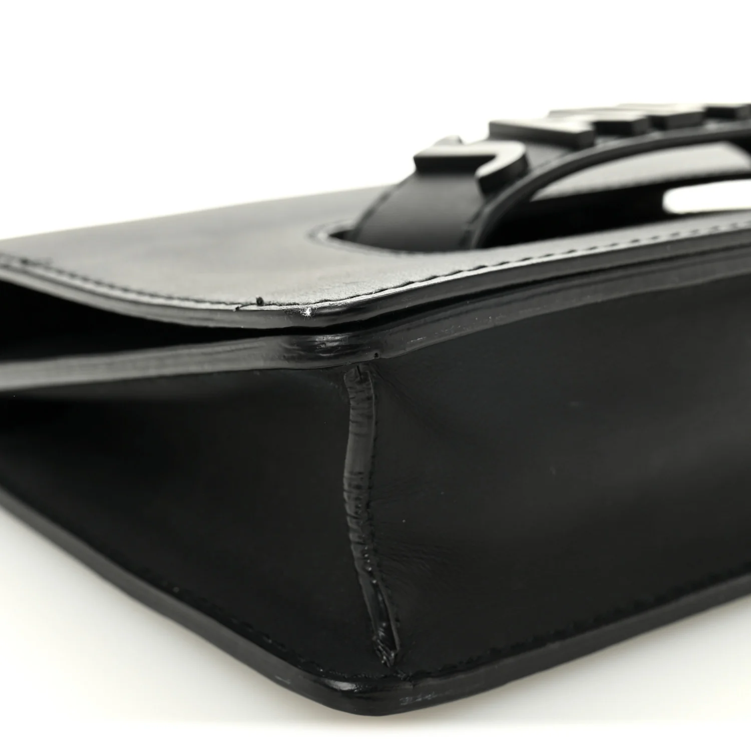 Ultra Matte Calfskin J'Adior Chain Flap Bag Black - Image 8
