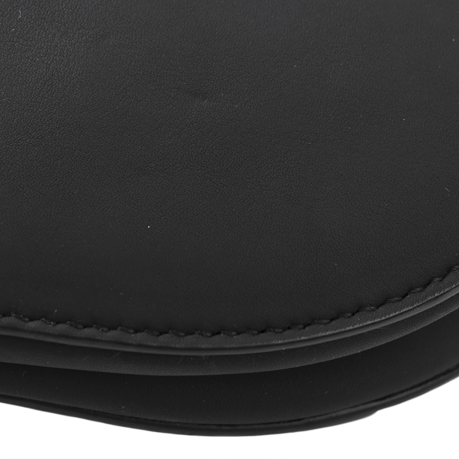 Ultra Matte Calfskin Mini Saddle Bag Black - Image 12