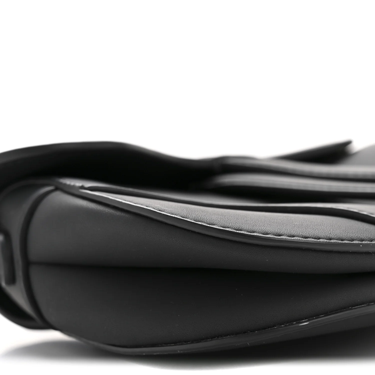 Ultra Matte Calfskin Mini Saddle Bag Black - Image 9