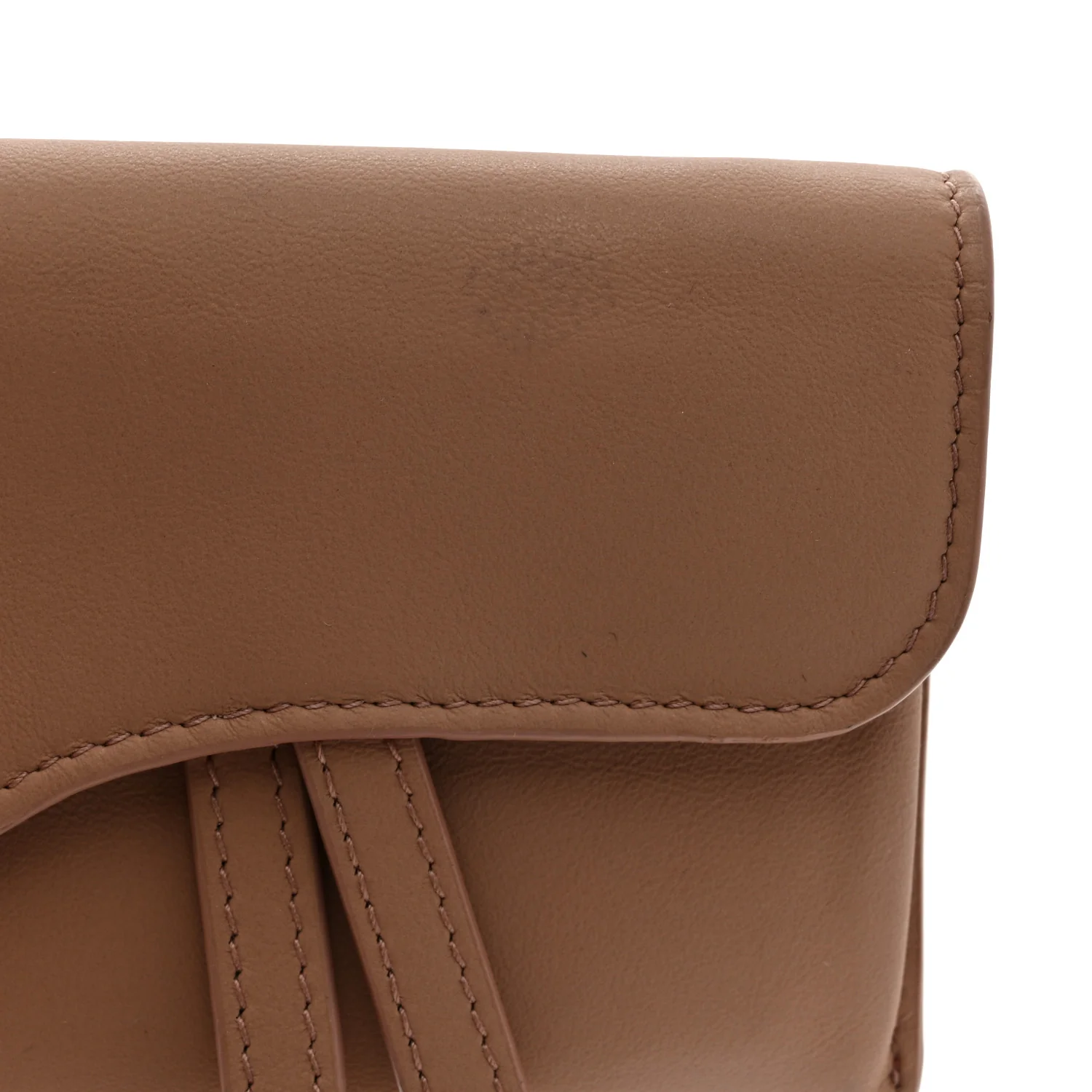 Ultra Matte Calfskin Nano Saddle Chain Pouch Rose Des Vents - Image 11