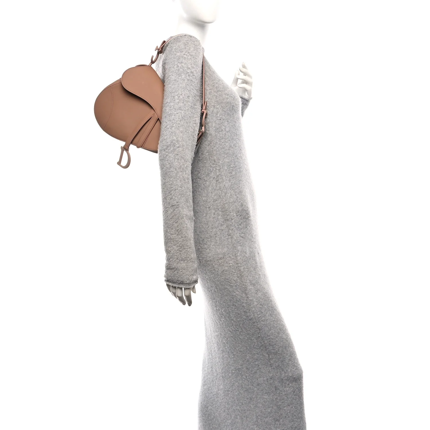 Ultra Matte Calfskin Saddle Bag Blush - Image 2