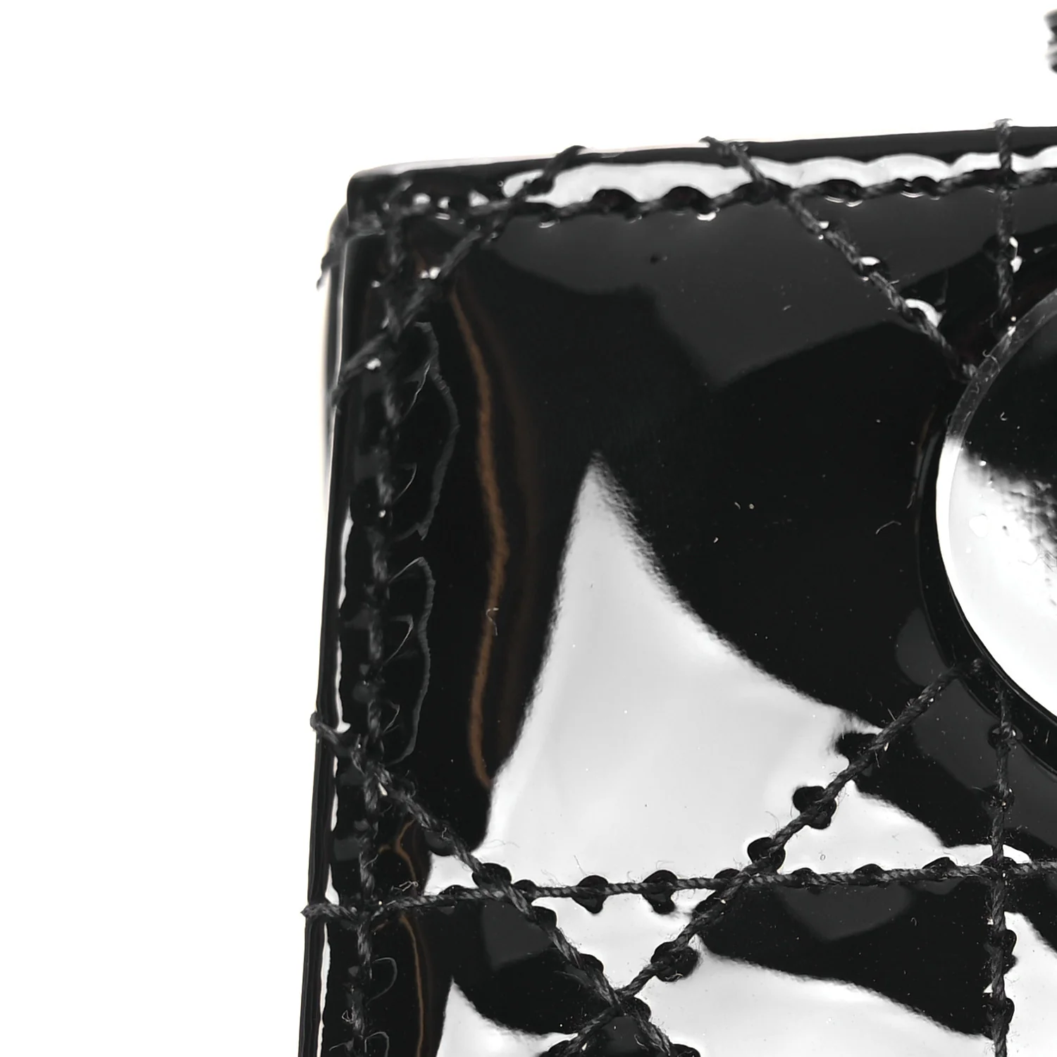 Ultraglossy Patent Cannage Small Lady Dior Black - Image 13