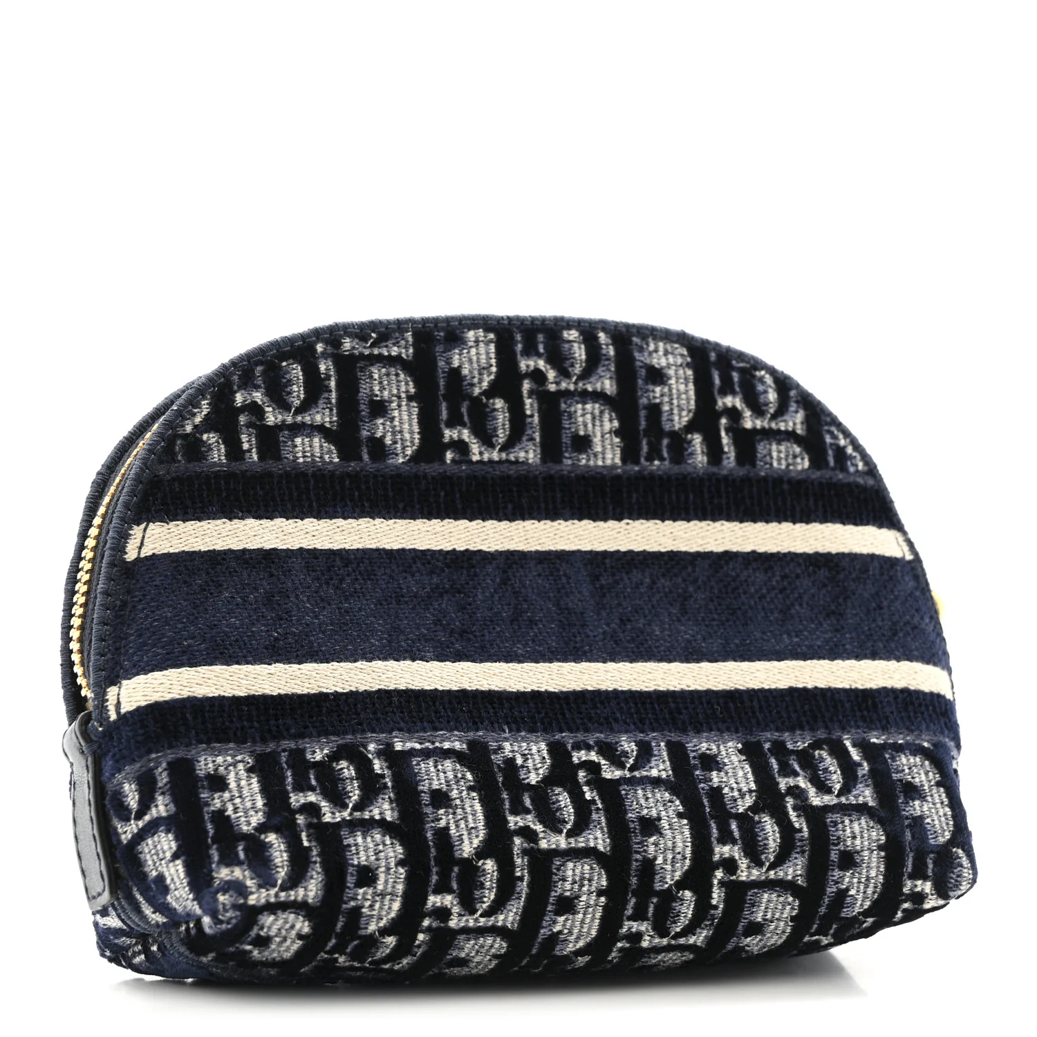 Velvet Oblique Cosmetic Pouch Blue - Image 3