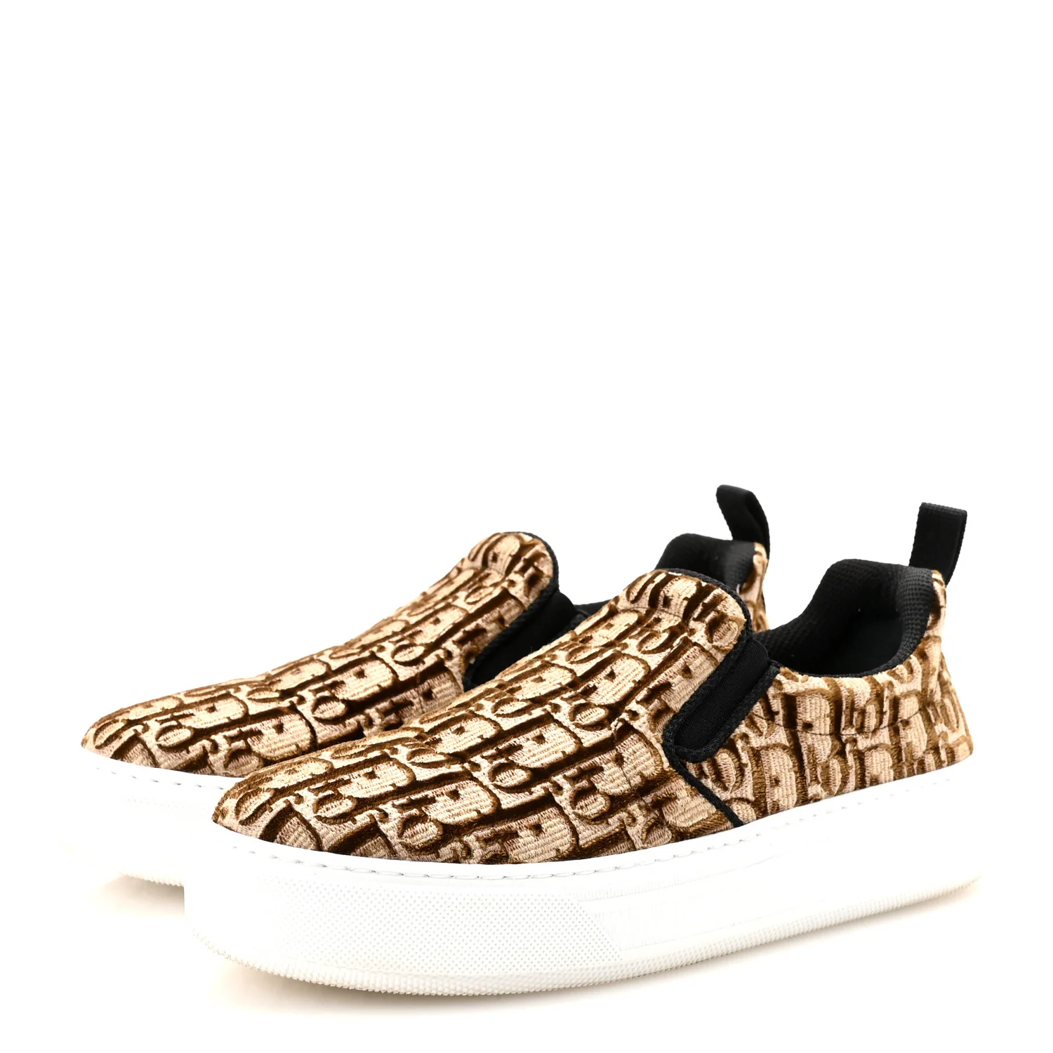 Velvet Oblique Womens Solar Slip On Sneakers 38 Bronze - Image 4