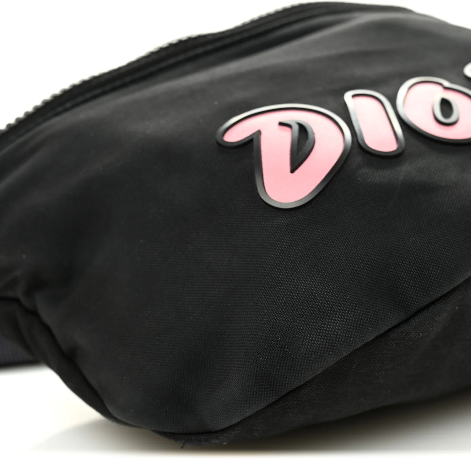 X KAWS Nylon Calfskin Bee Belt Bag Black - Image 9